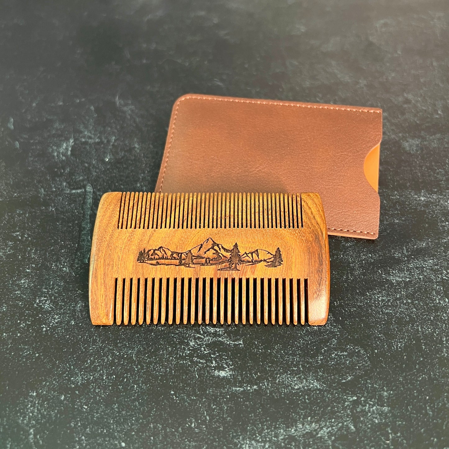 Personalized Beard Comb, Custom Text or Image Engraved Comb and/or Case