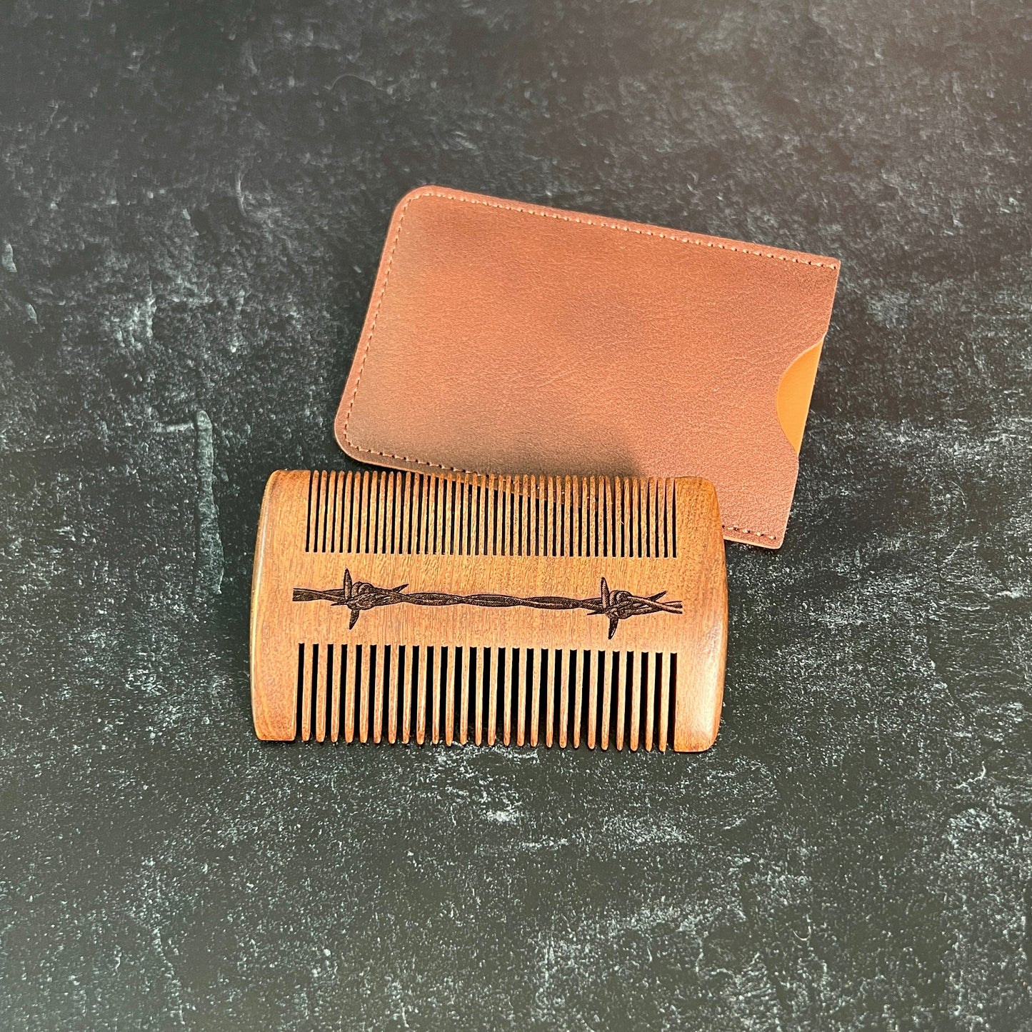 Personalized Beard Comb, Custom Text or Image Engraved Comb and/or Case