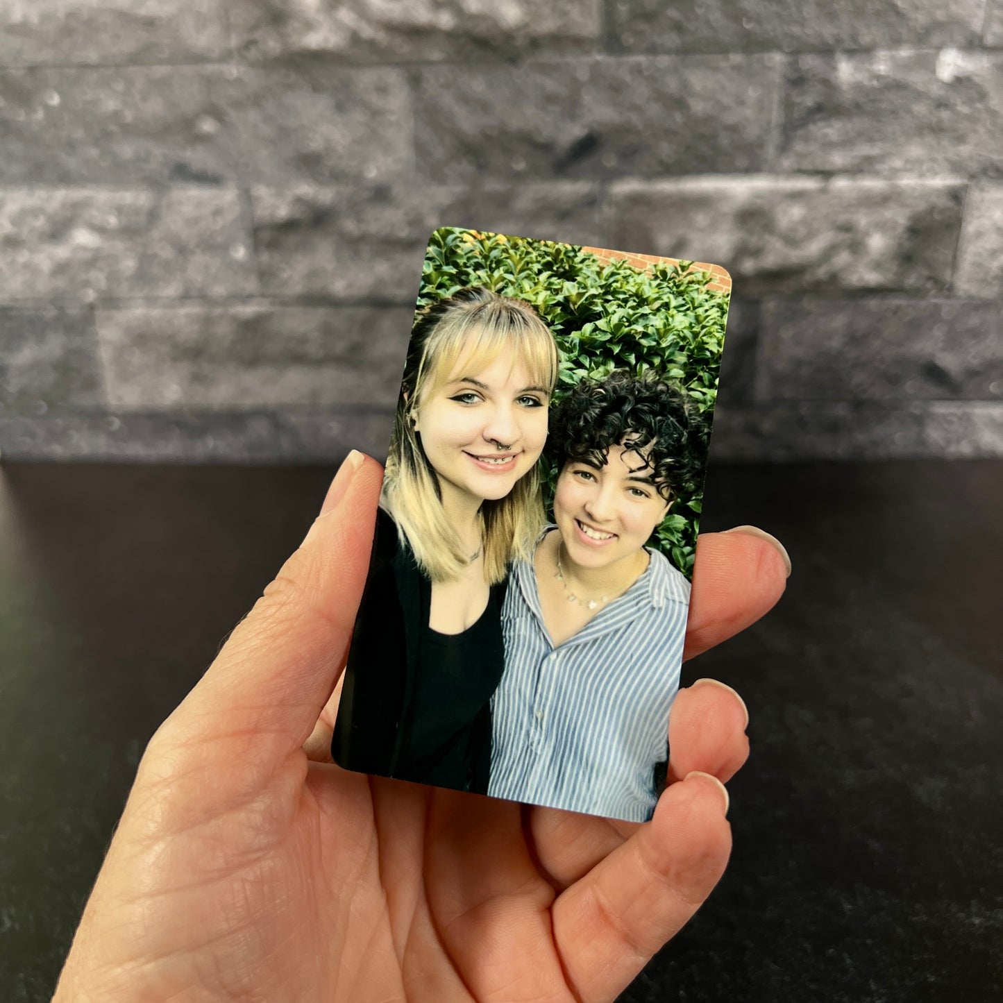 Personalized Color Photo Wallet Insert – Custom Metal Photo Gift