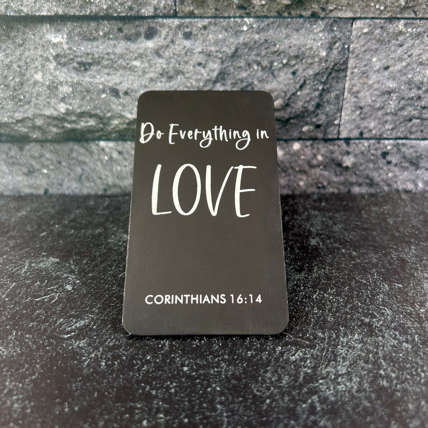 Engraved Metal Wallet Card; Scripture Wallet Insert in Six Styles