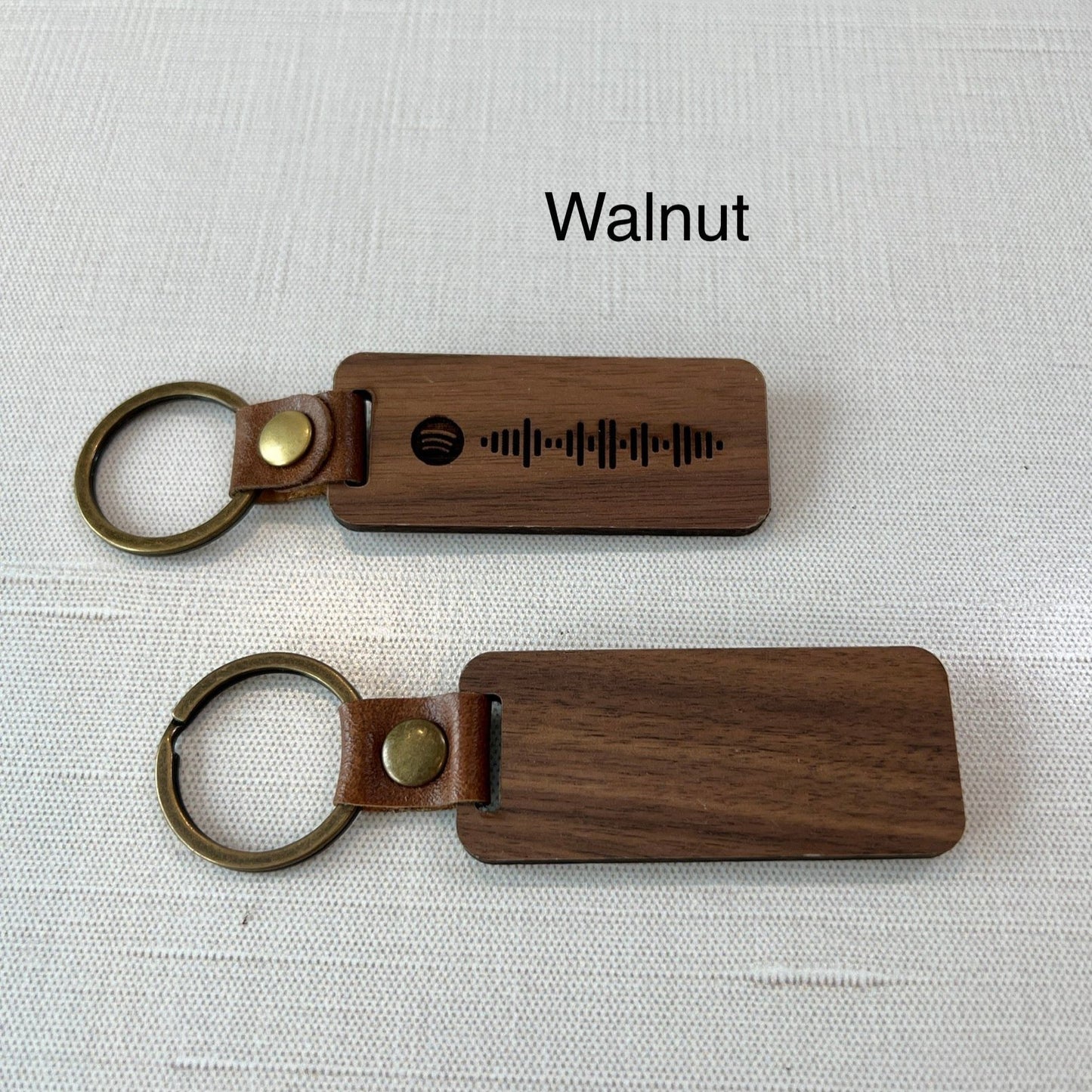 Custom Engraved Walnut, Cherry, Bamboo, and Rosewood Keychains