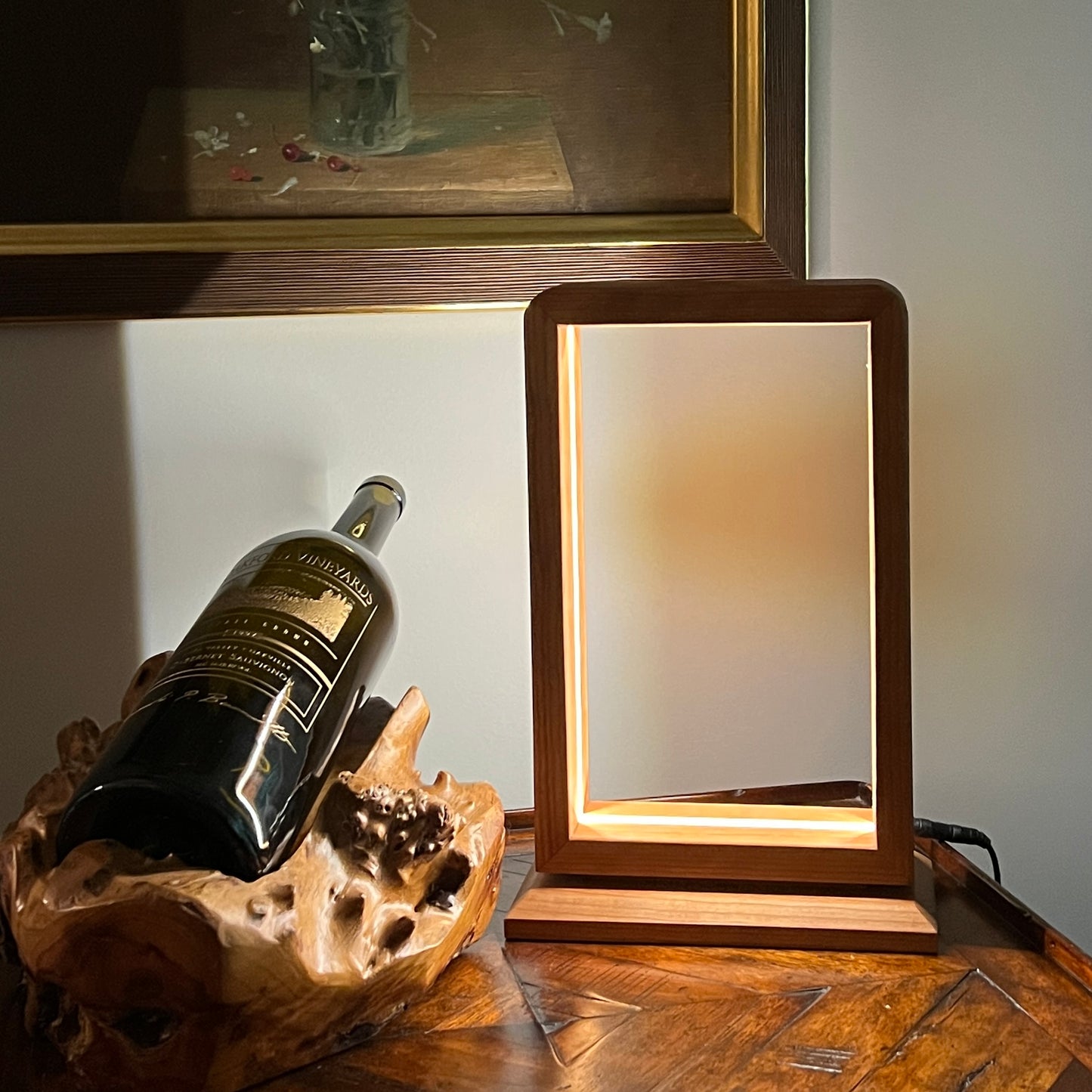 Handcrafted LED Wood Lamp – Artisan Ambient Light Fixture