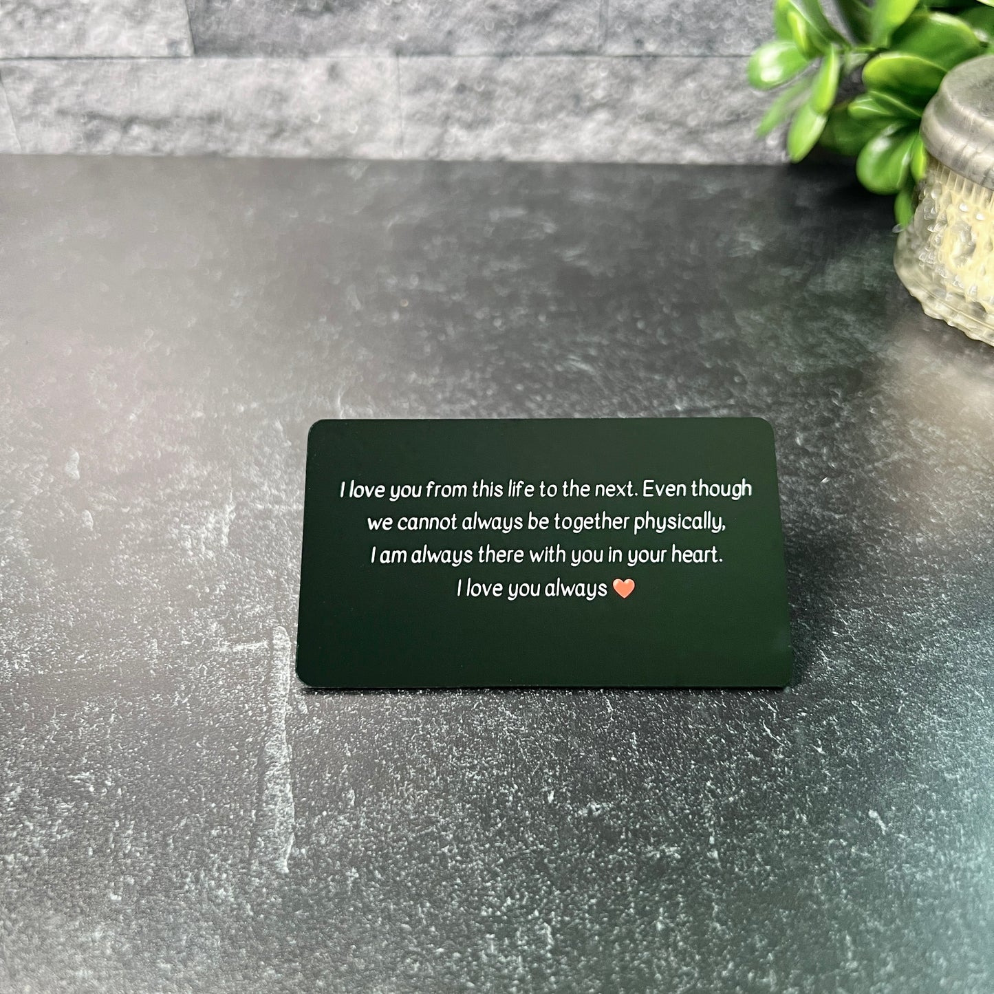 Personalized Color Photo Wallet Insert – Custom Metal Photo Gift