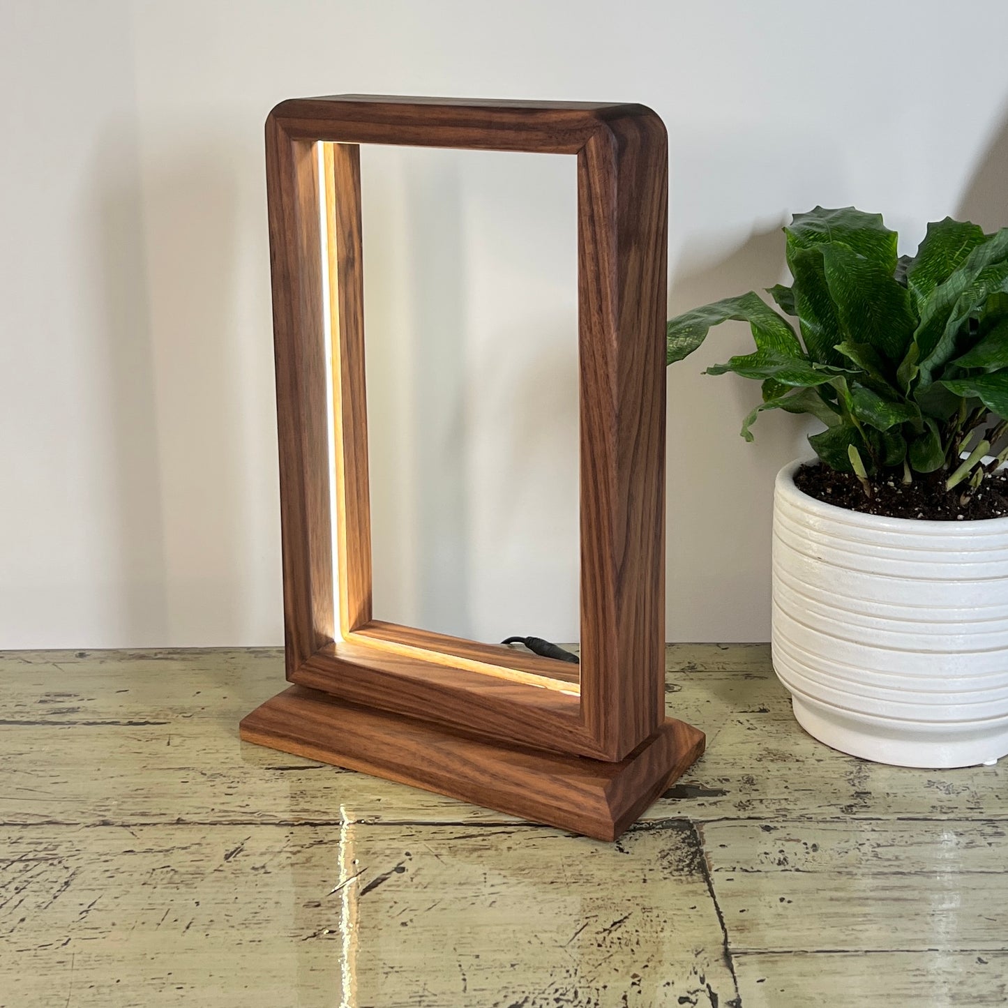 Handcrafted LED Wood Lamp – Artisan Ambient Light Fixture