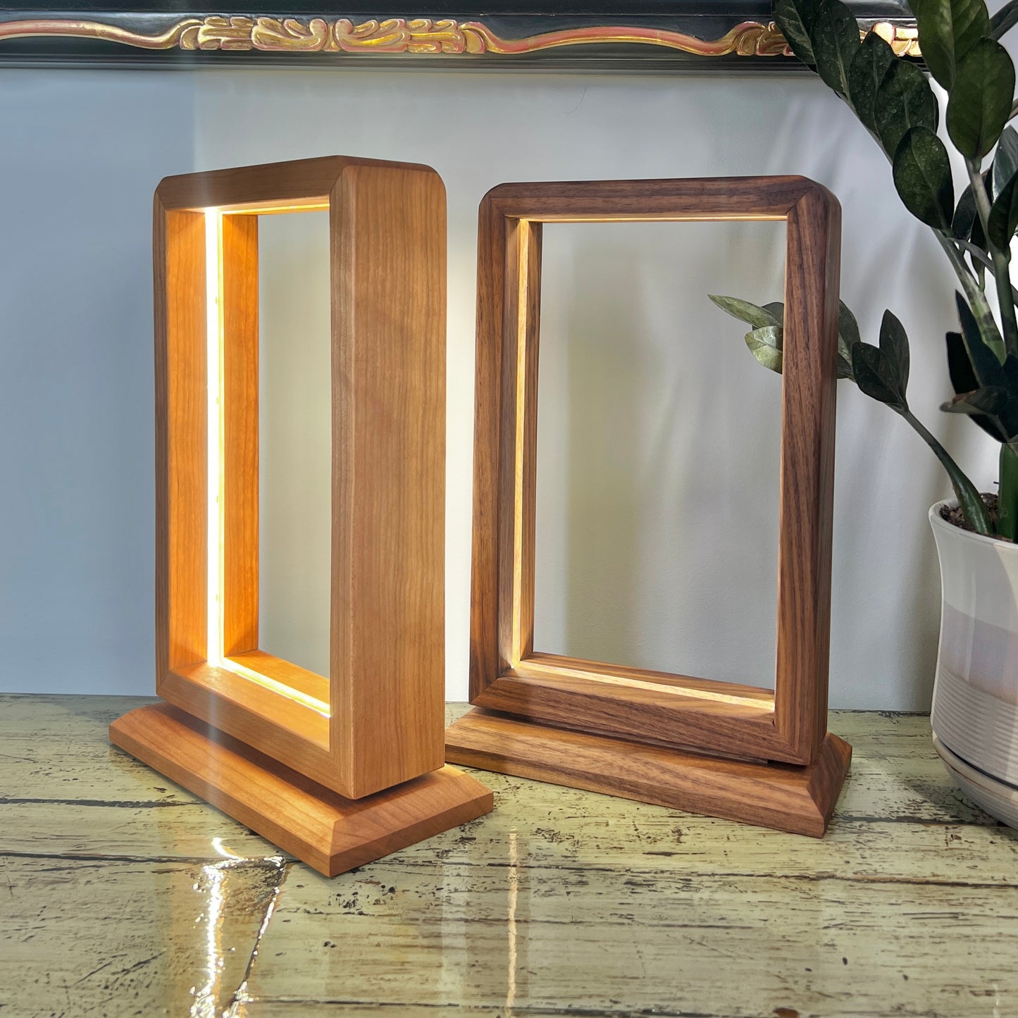 Handcrafted LED Wood Lamp – Artisan Ambient Light Fixture