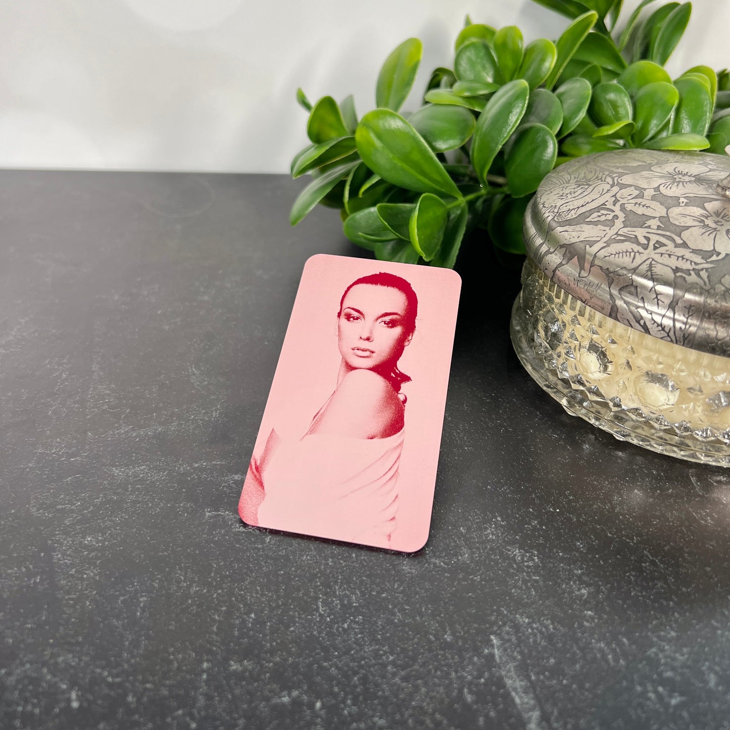I Love You Most" Metal Engraved Wallet Card with Pouch