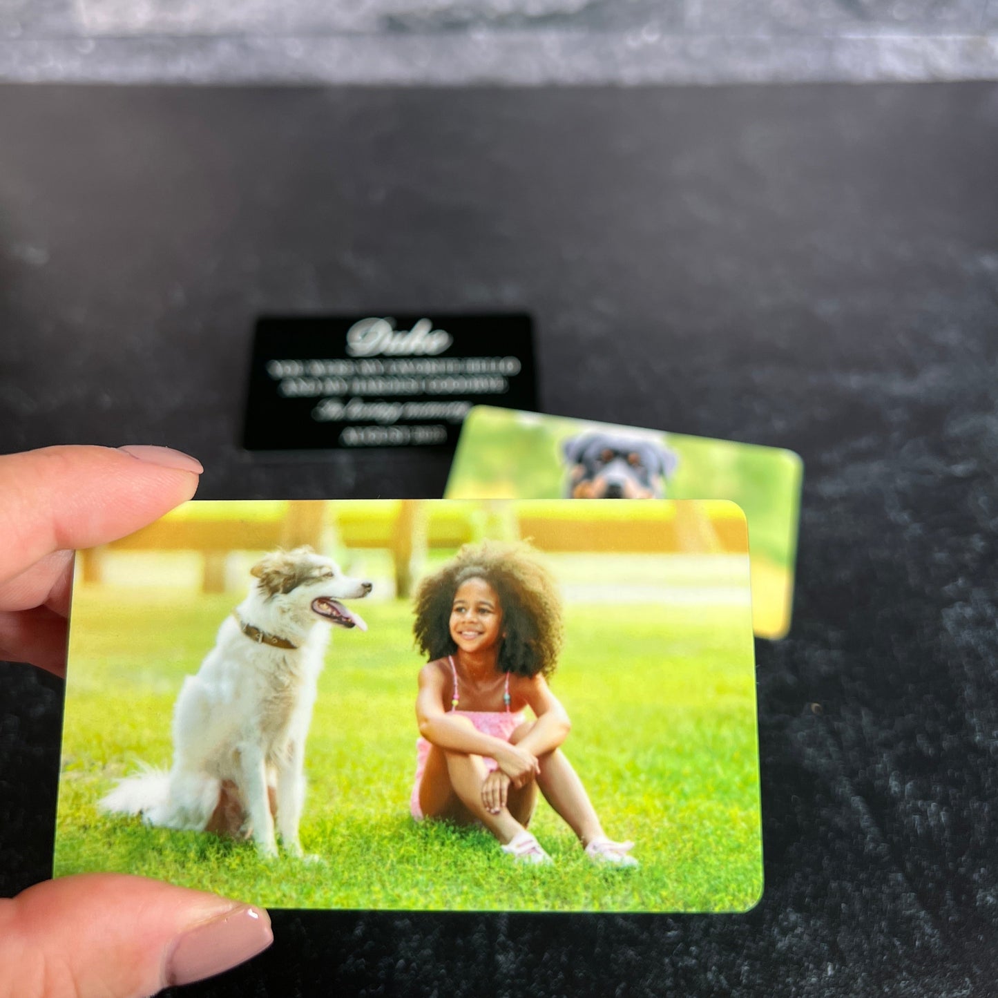 Personalized Color Photo Wallet Insert – Custom Metal Photo Gift
