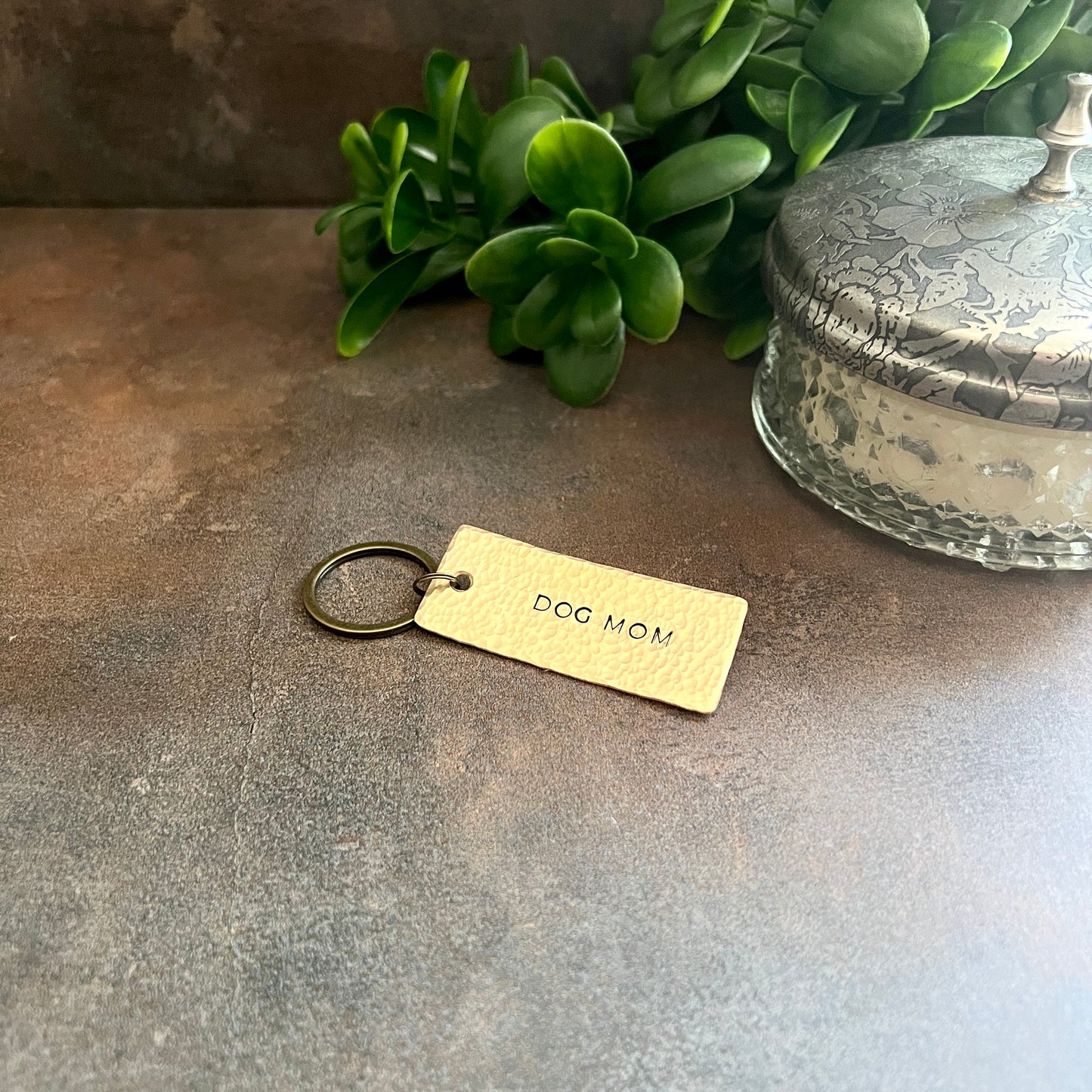 Custom Mother's Day Keychain Gift in Copper, Bronze, or Pewter