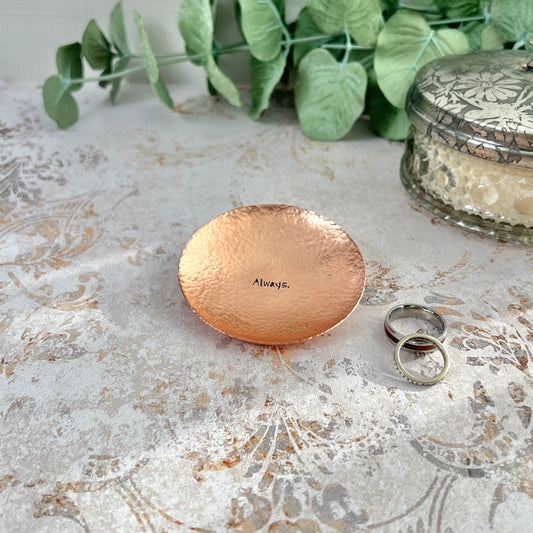 Personalized Copper Ring Dish – 7th or 27th Anniversary Gift