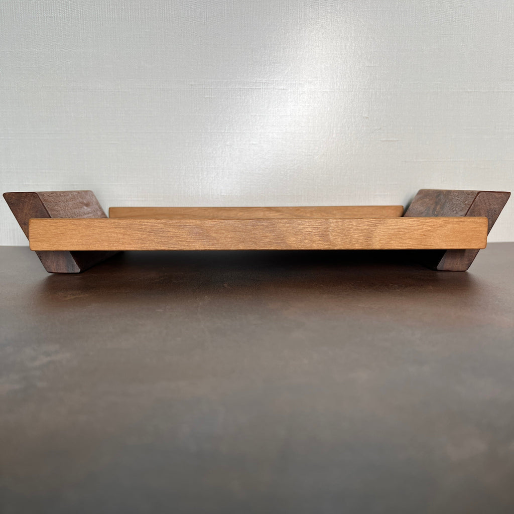 modern handcrafted wood catchall tray