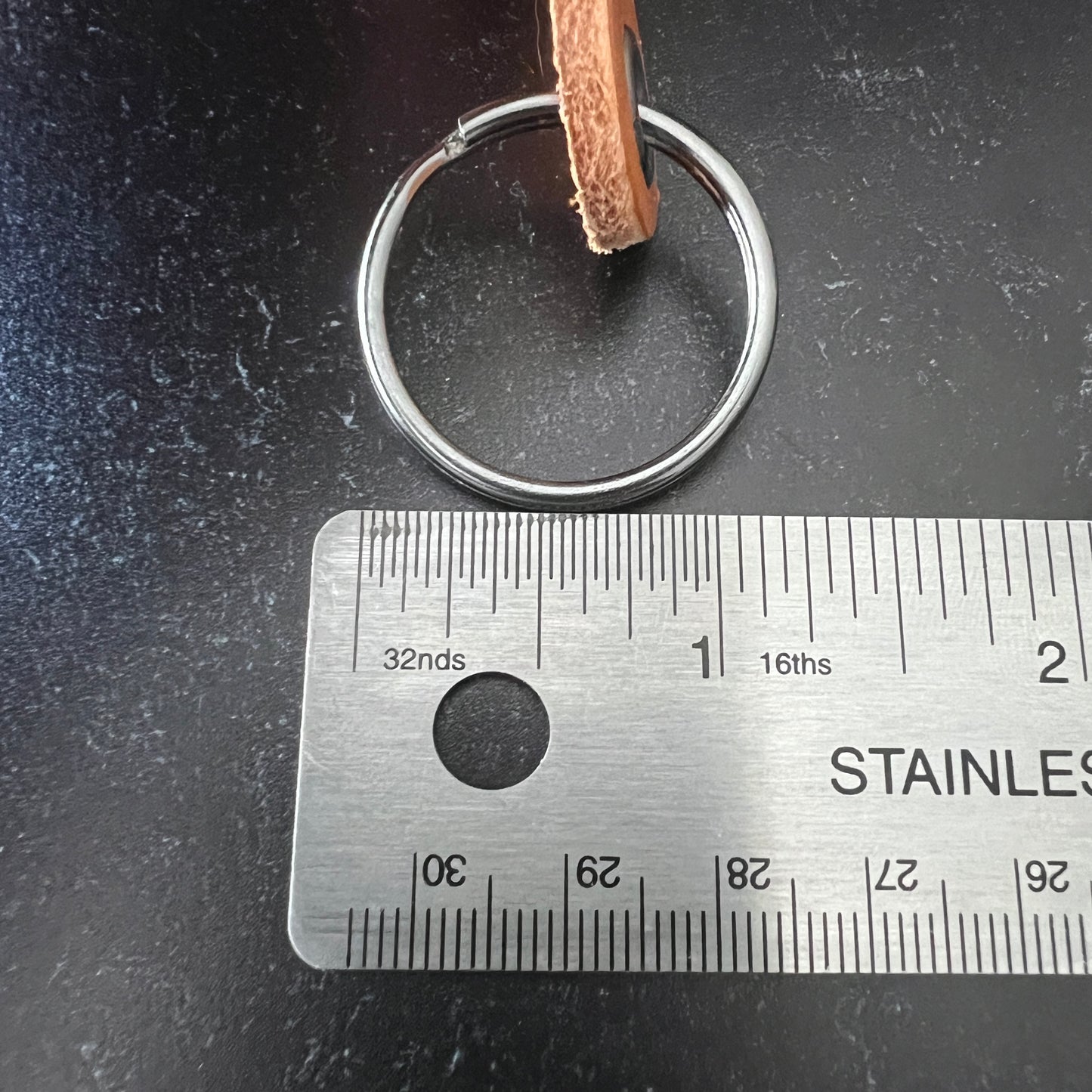 Leather Key Chain Blanks Finished with Ring