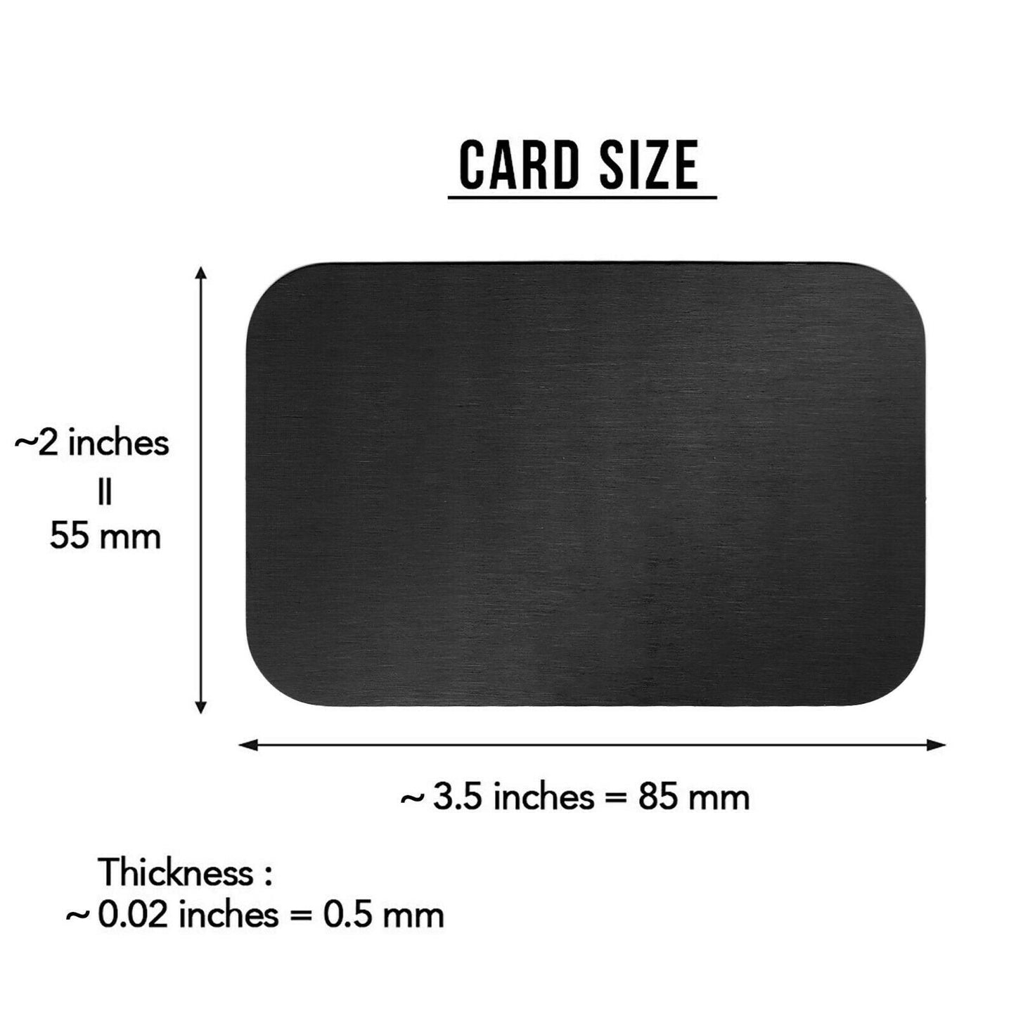 Personalized Engraved Metal Wallet Card – Custom Text on Front or Both Sides