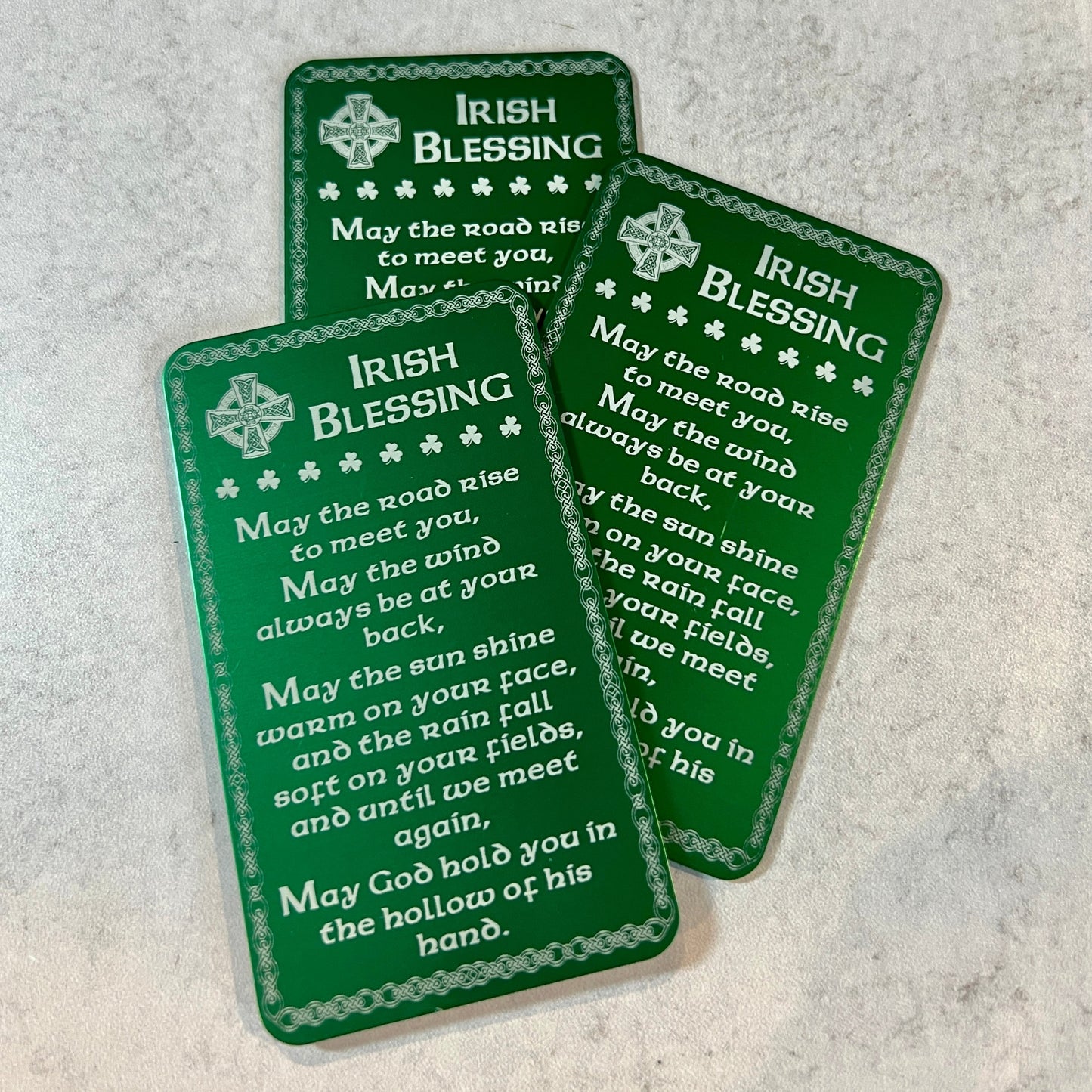 Engraved Irish Blessing Metal Wallet Card – Inspirational Keepsake