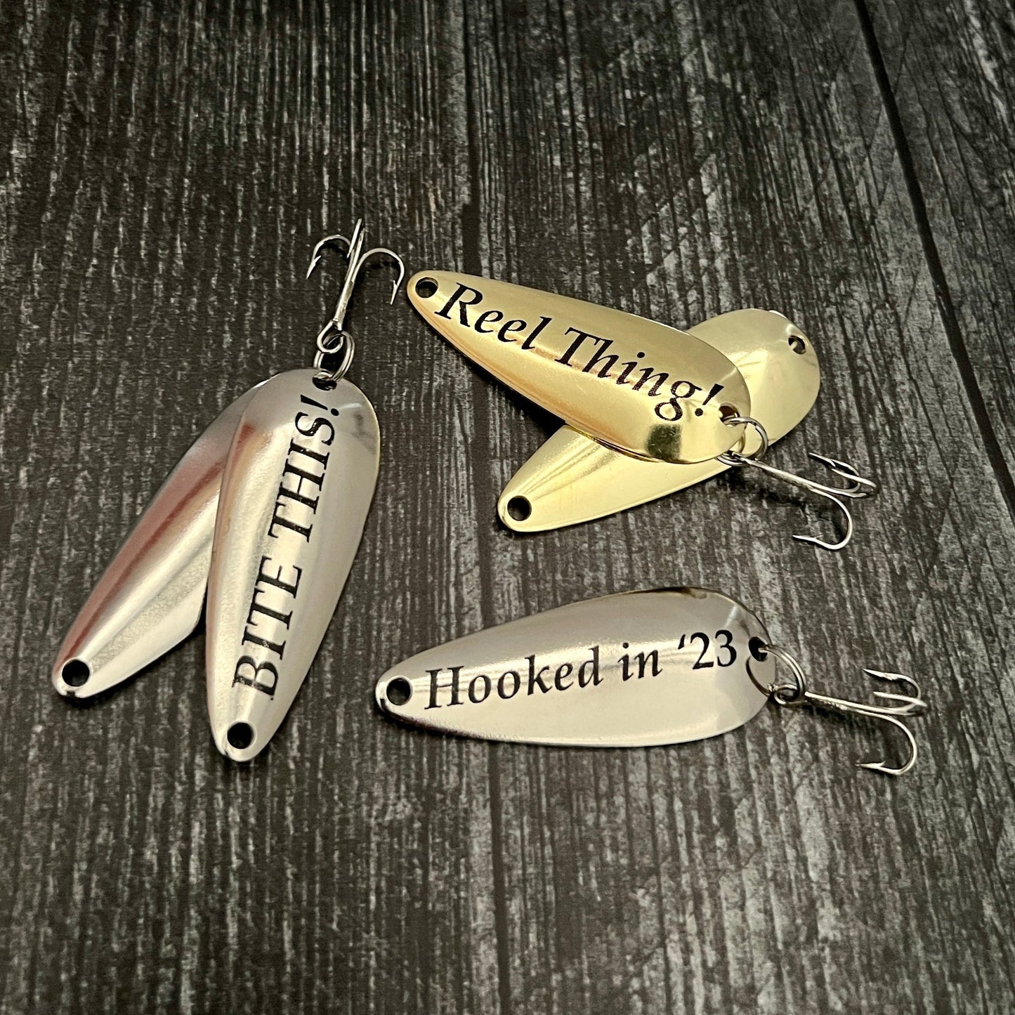 Personalized Fishing Lure Gift Set with Tin; Thoughtful Gift for Him