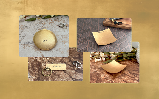 8 year and 19 year bronze anniversary gifts - custom round and square ring dishes and hammered keychains