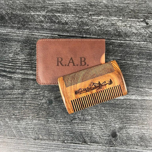 Bestselling Personalized Beard Comb – Custom Grooming Gift for Him