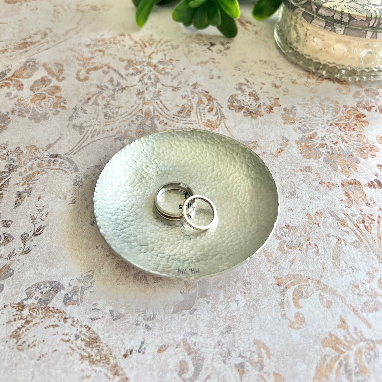 Personalized Pewter Ring Dish – 10th Anniversary Gift