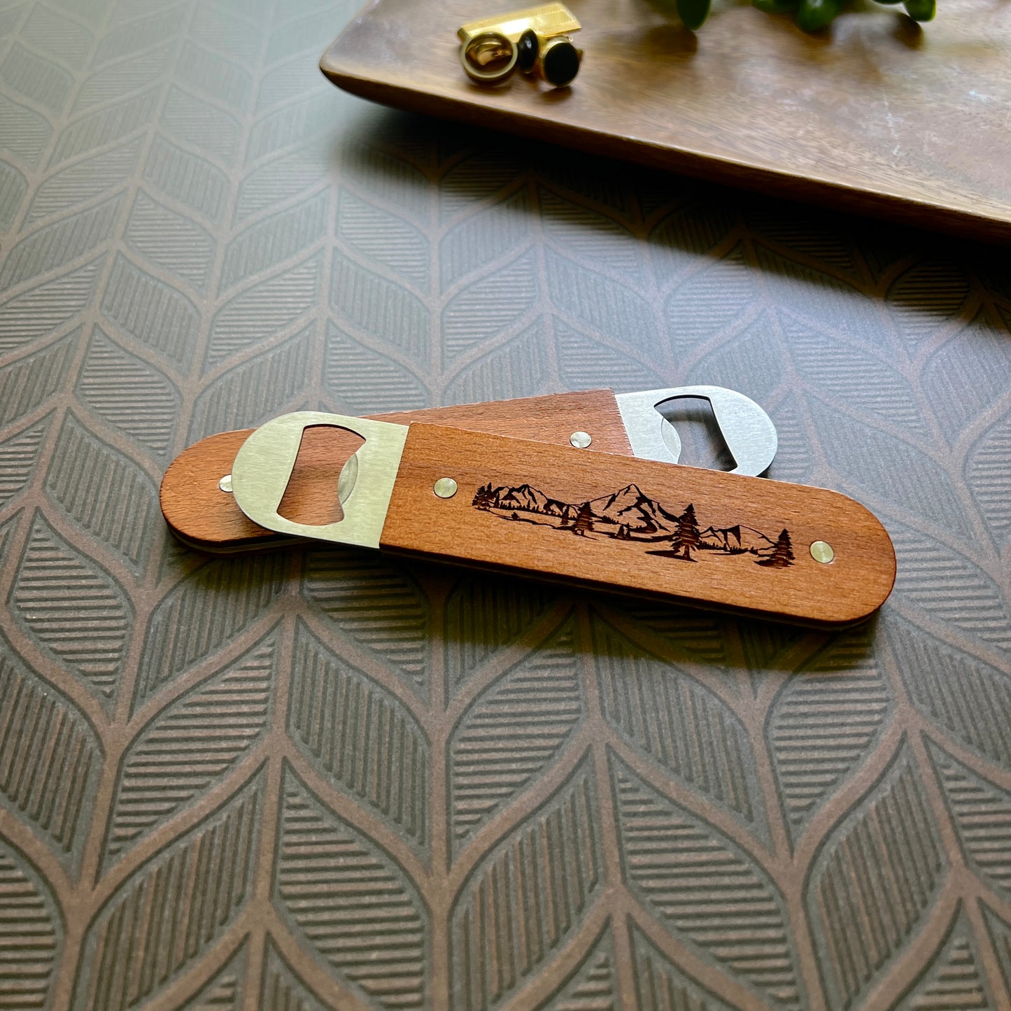 Personalized Wood & Stainless Steel Bottle Opener