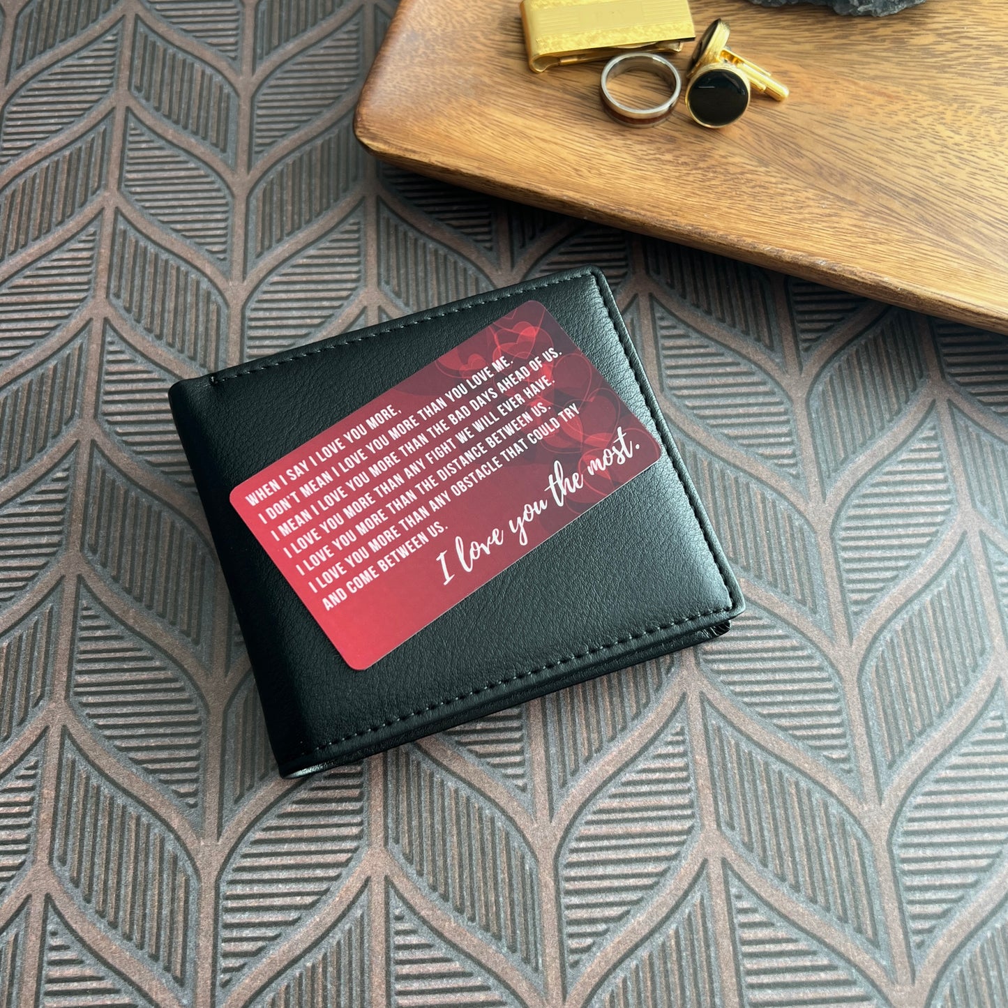 Best-Selling Wallet Card – “I Love You Most” with Custom Color Photo