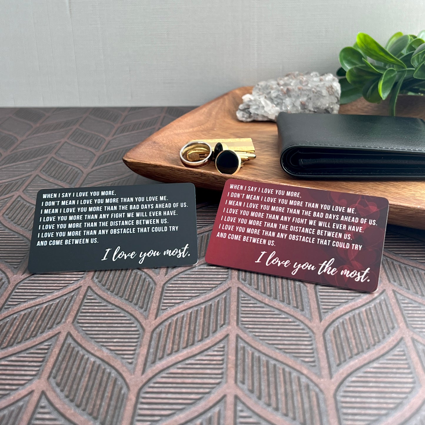 Best-Selling Wallet Card – “I Love You Most” with Custom Color Photo