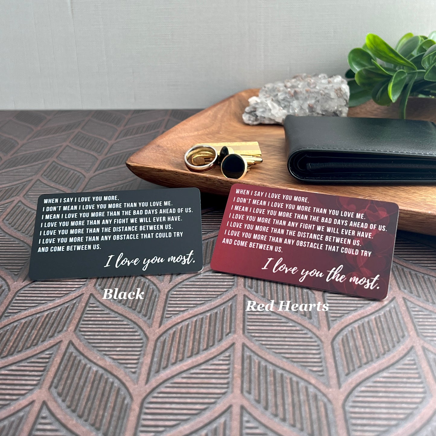 Best-Selling Wallet Card – “I Love You Most” with Custom Color Photo