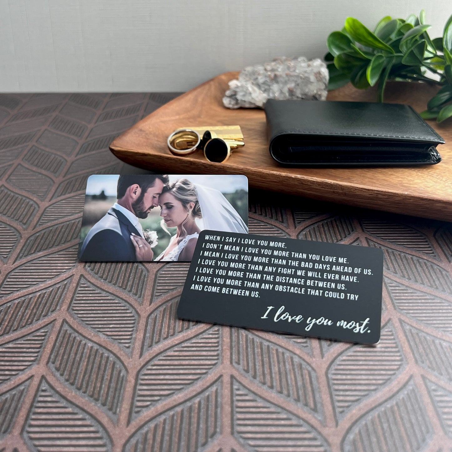 Best-Selling Wallet Card – “I Love You Most” with Custom Color Photo