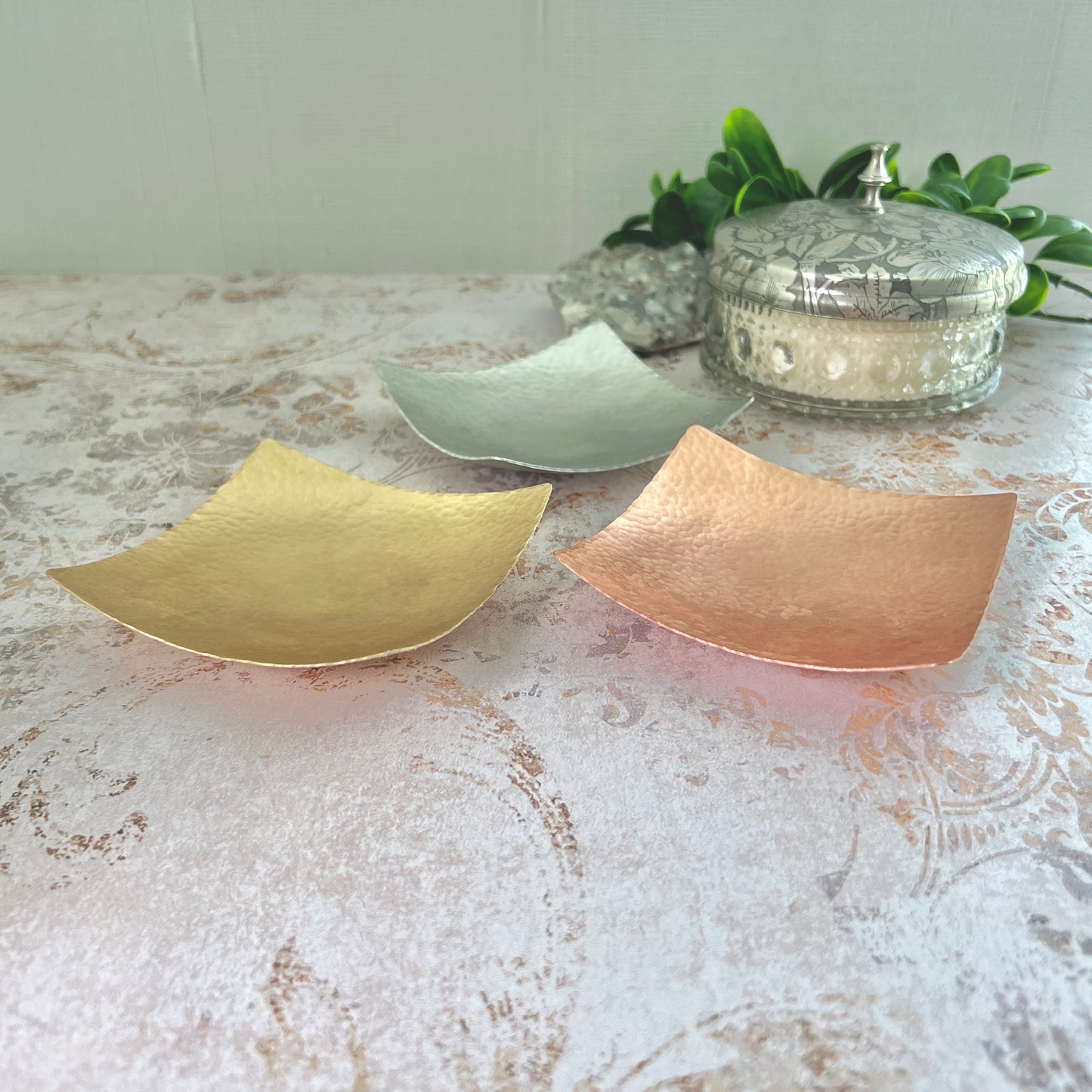 Copper Square Dish – Hand-Hammered Accent Tray