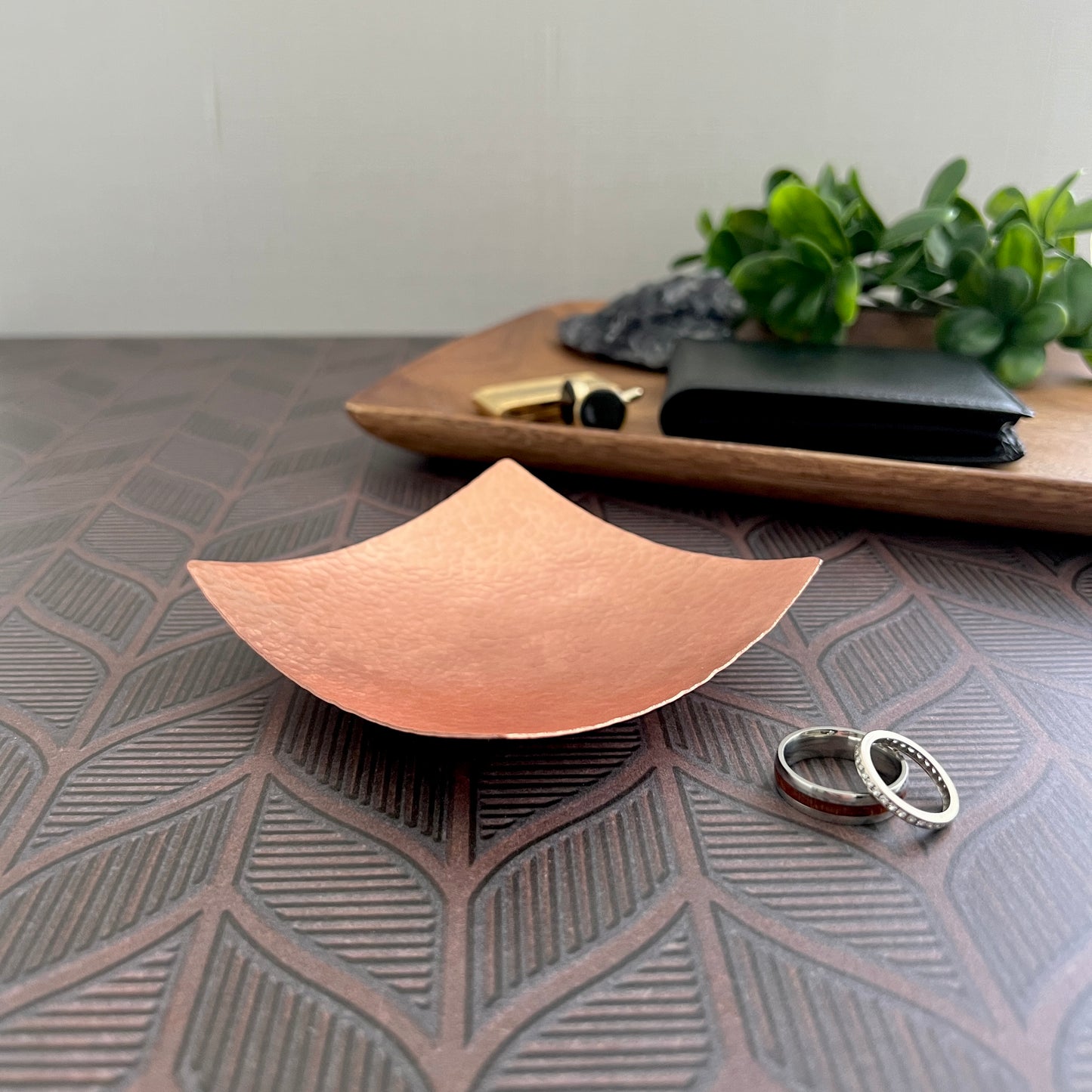 Copper Square Dish – Hand-Hammered Accent Tray