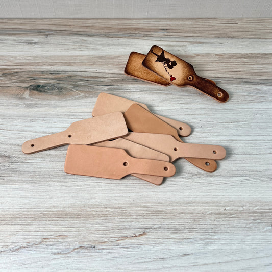 Unfinished Leather Keychain Blanks – Craft Supply for Dyeing, Tooling &amp; Engraving