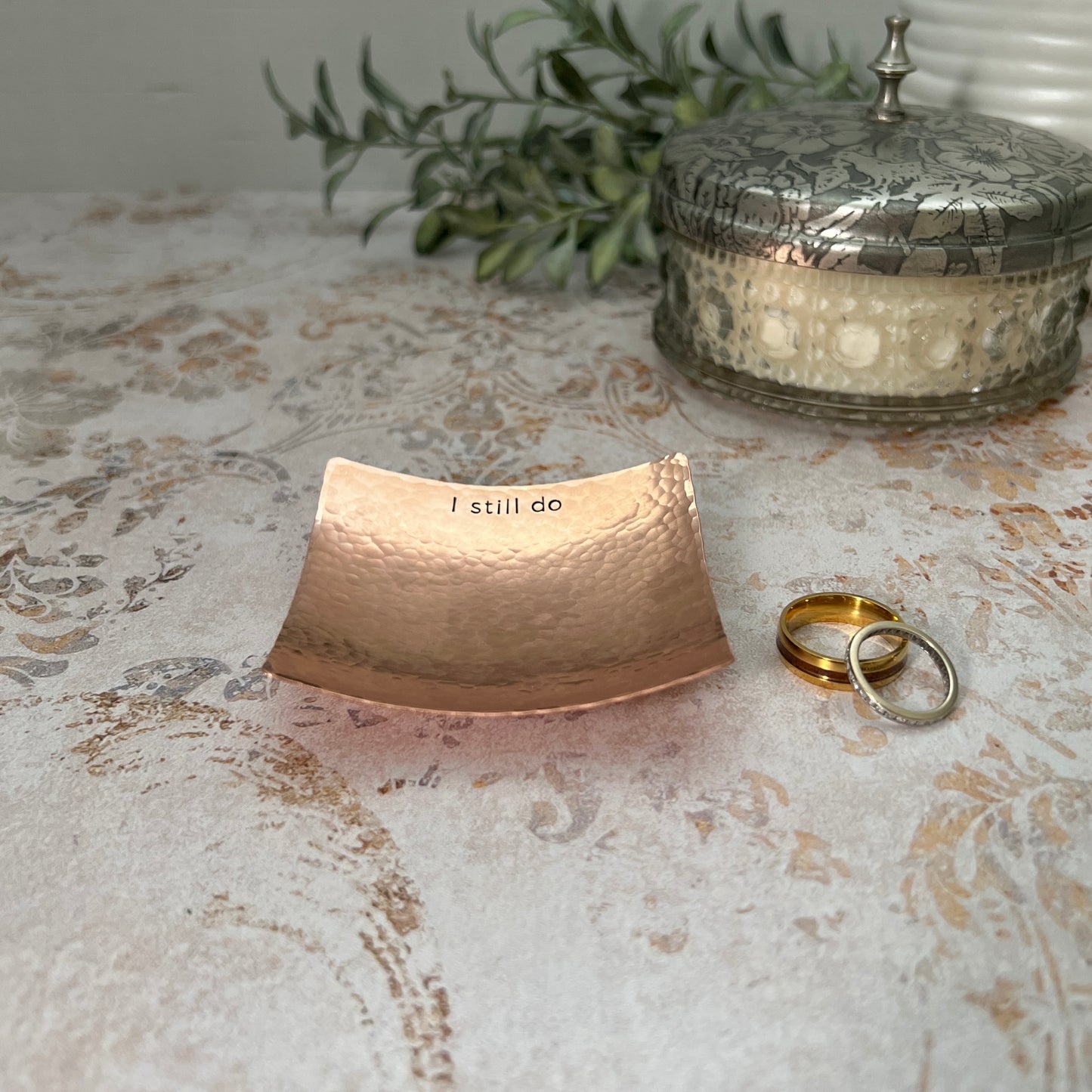 Copper “I Still Do” Ring Dish – Handmade 7th Anniversary Gift for Him or Her