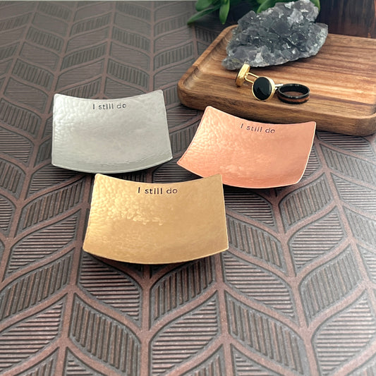 Handmade “I Still Do” Ring Dish – Best-Selling Anniversary Gift in Copper, Bronze & Pewter