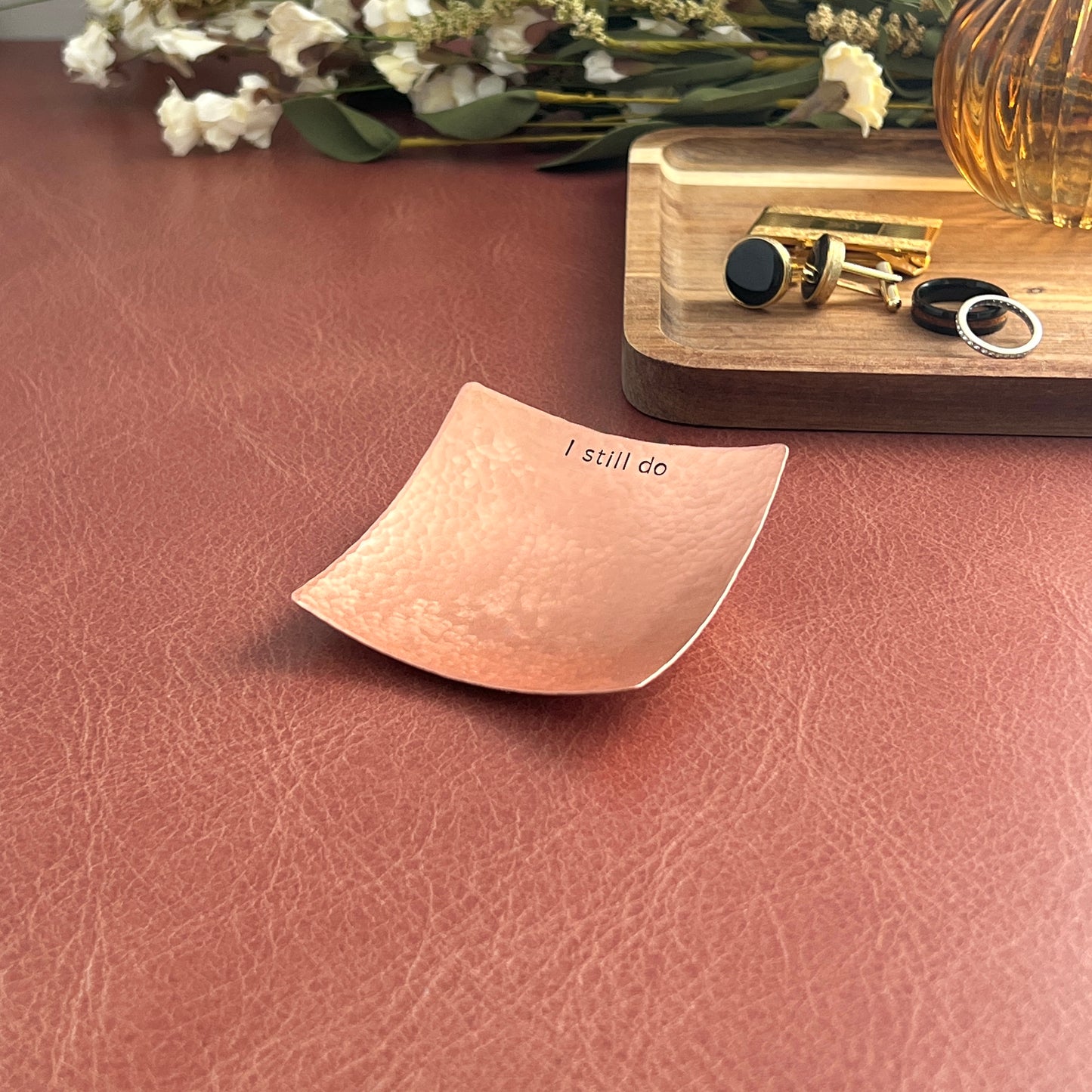 Handmade “I Still Do” Ring Dish – Best-Selling Anniversary Gift in Copper, Bronze & Pewter