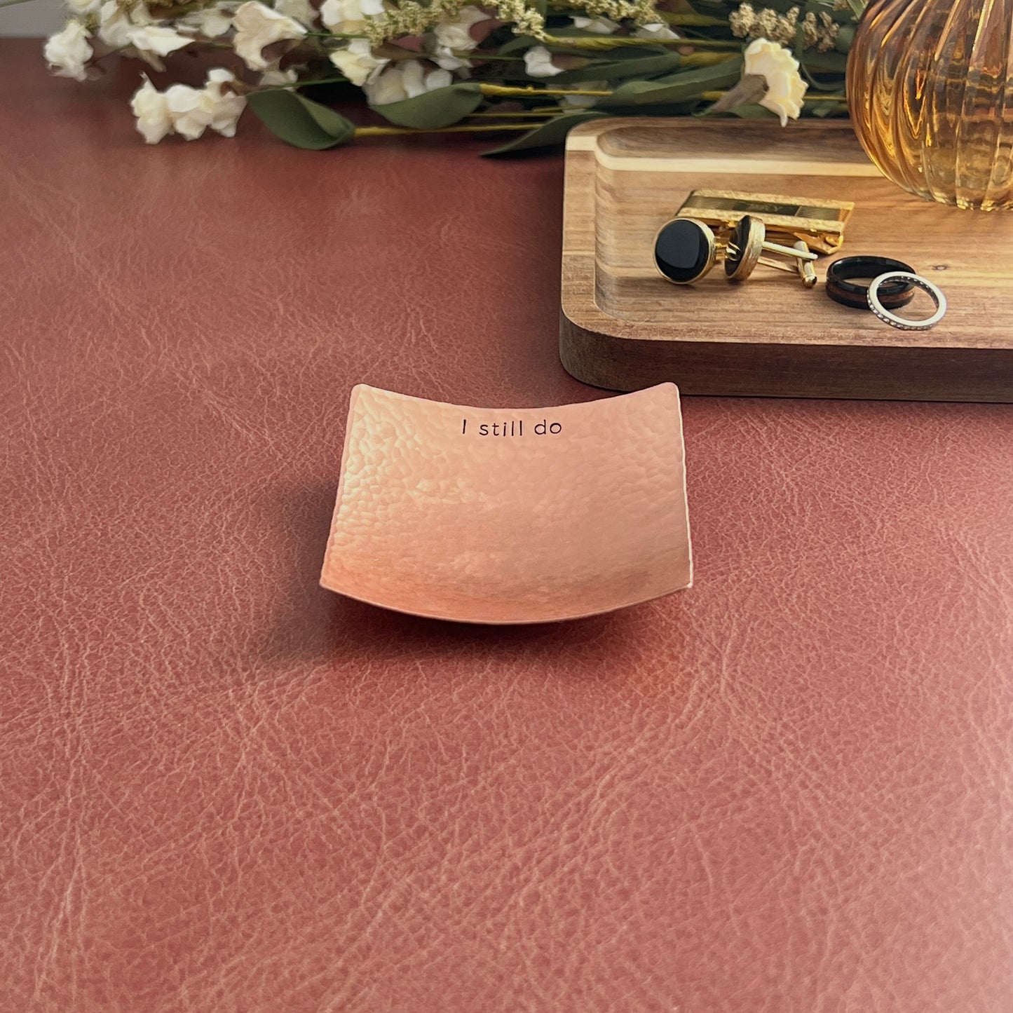 Copper “I Still Do” Ring Dish – Handmade 7th Anniversary Gift for Him or Her
