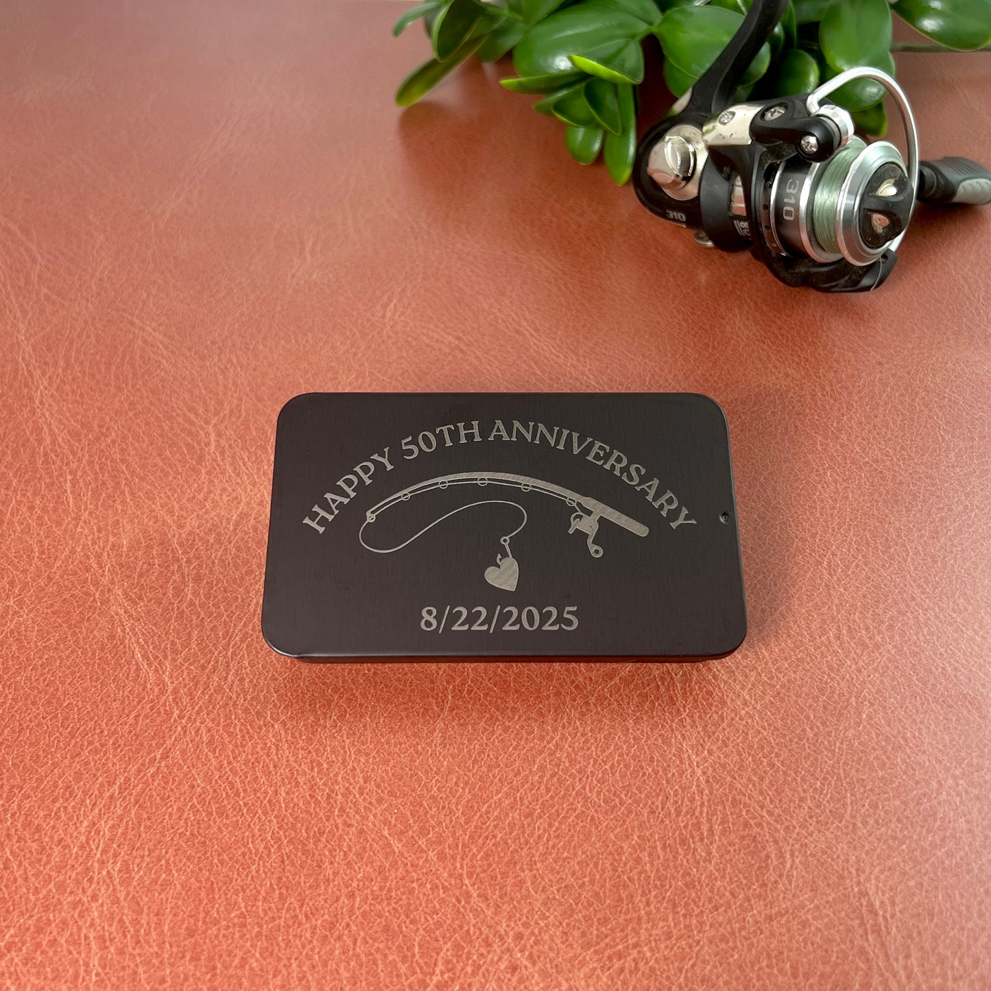 Custom Fishing Lure Set with Personalized Tin — Handcrafted Gift for Him