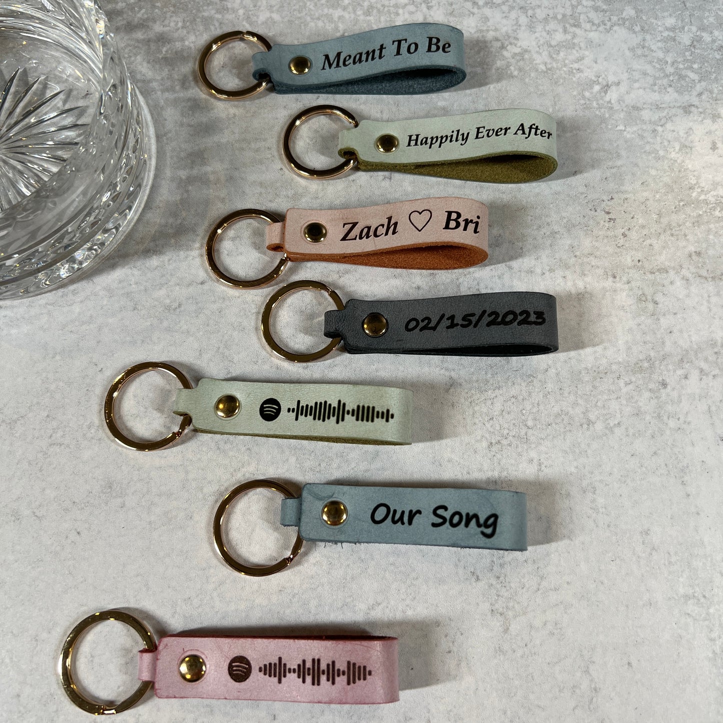 Finished Leather Key Chain Blanks