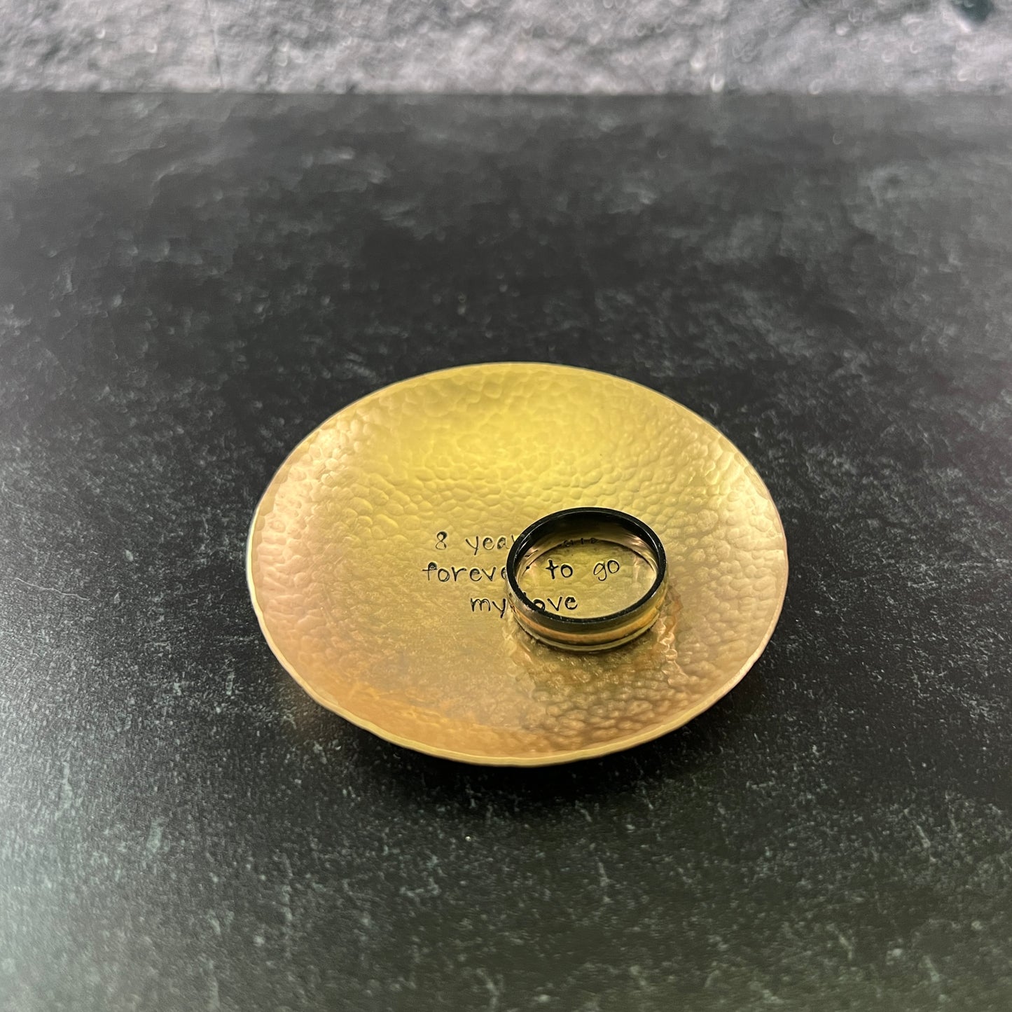 Personalized Handcrafted Bronze Ring Dish