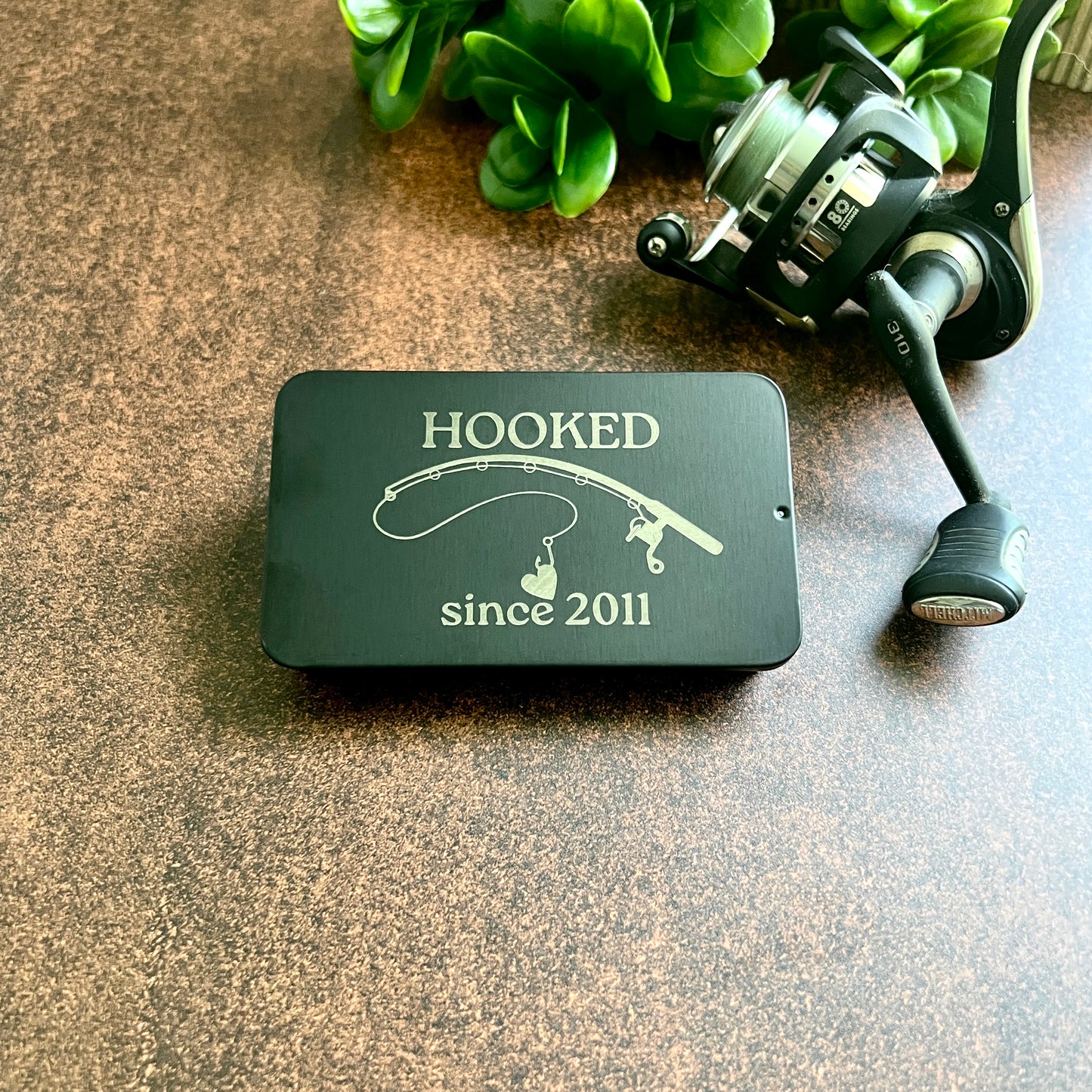 21st Anniversary Gift for Him – Custom Brass Fishing Lure Gift Set