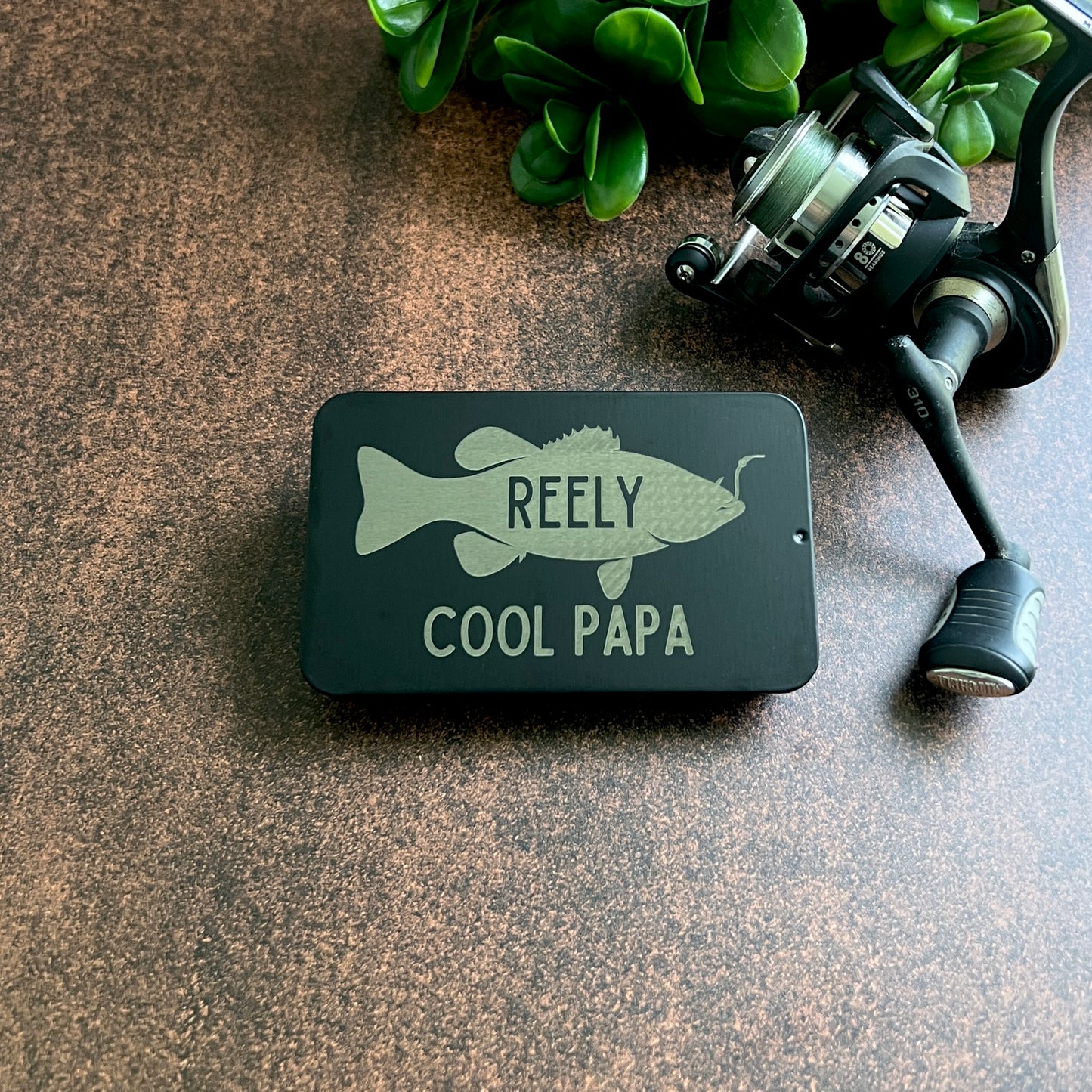 Bestselling Fishing Gift Set for Dad – “Reel Cool Dad” & “Here Fishy” Lures with Gift Tin