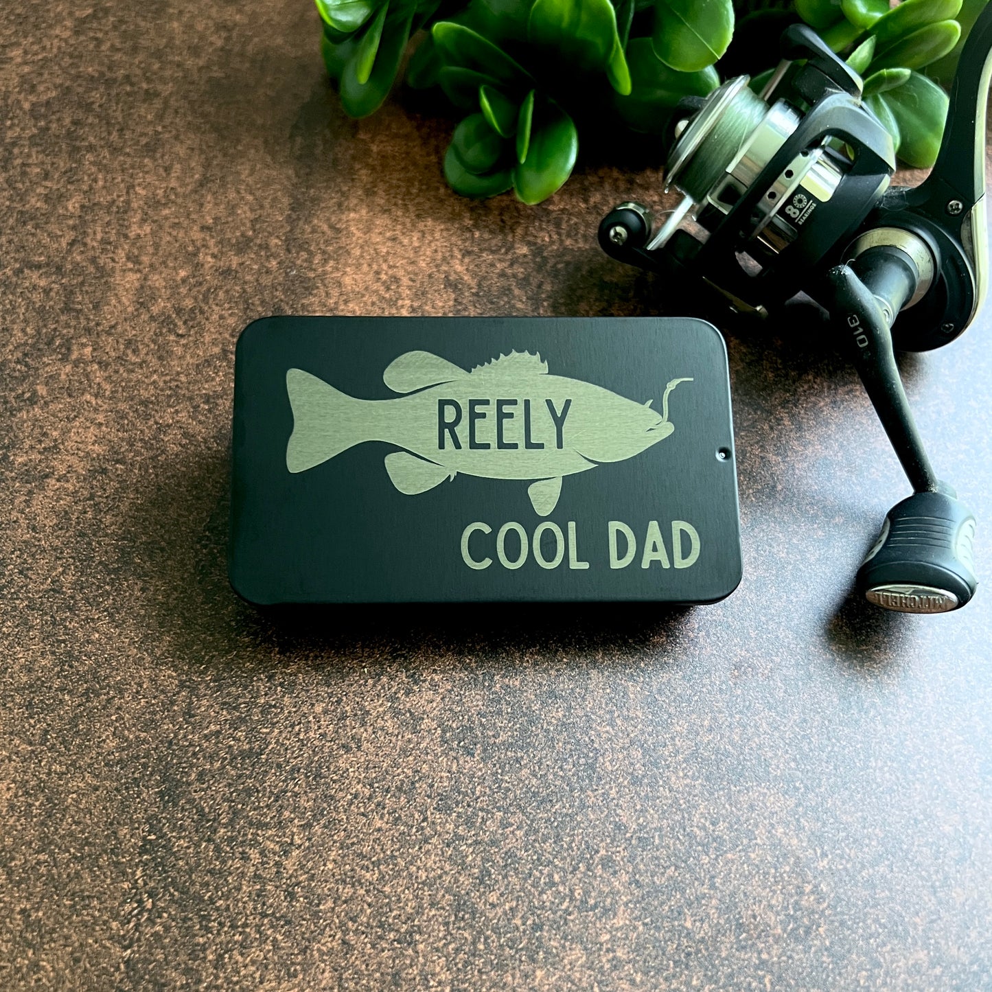 Bestselling Fishing Gift Set for Dad – “Reel Cool Dad” & “Here Fishy” Lures with Gift Tin
