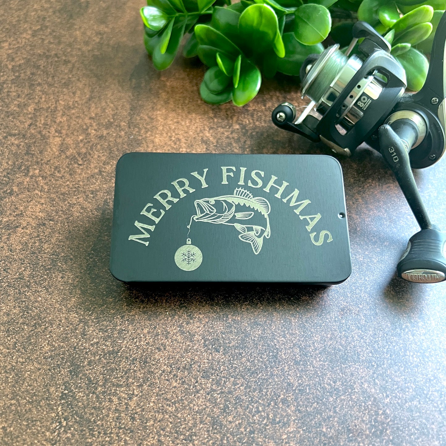 Custom Fishing Lure Gift Set - Merry Fishmas Holiday Tin
