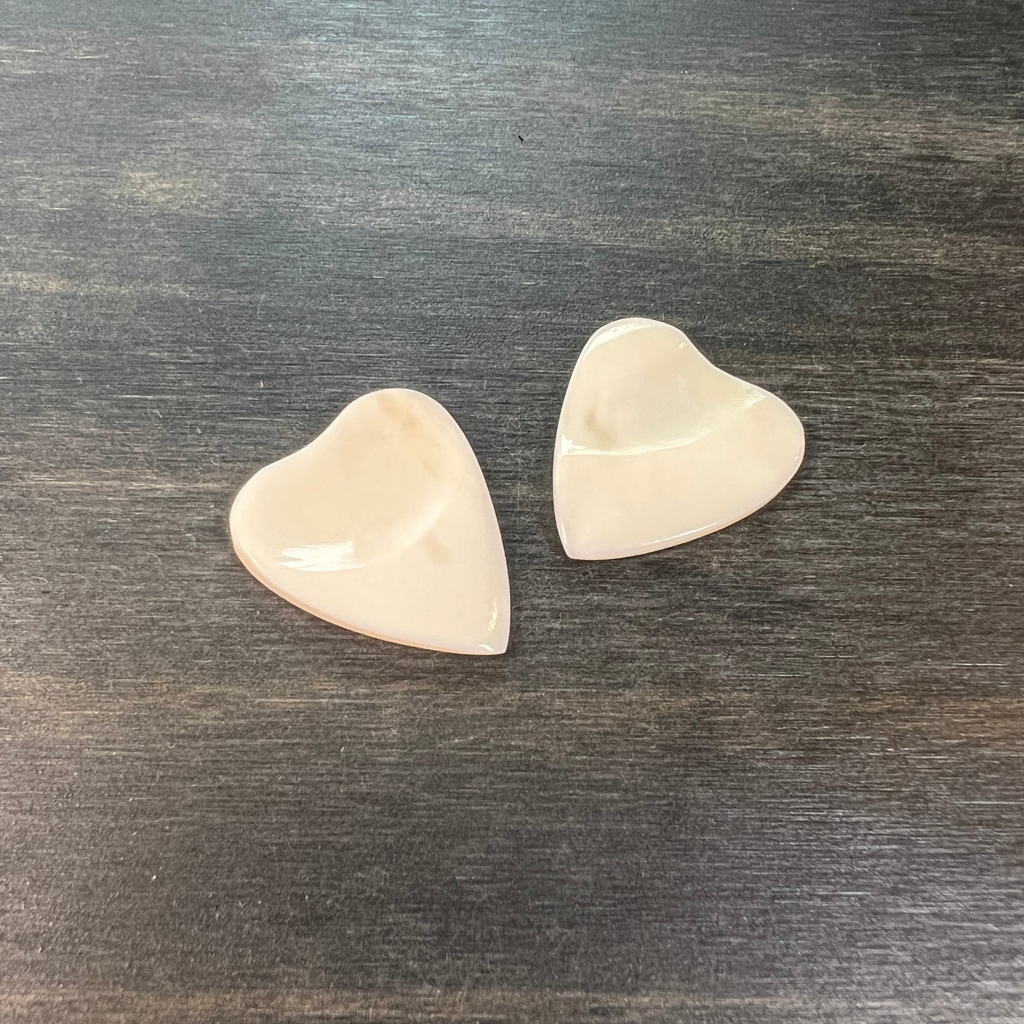 Personalized Heart Shaped Bone Guitar Pick with Custom Magnetic Wood Box