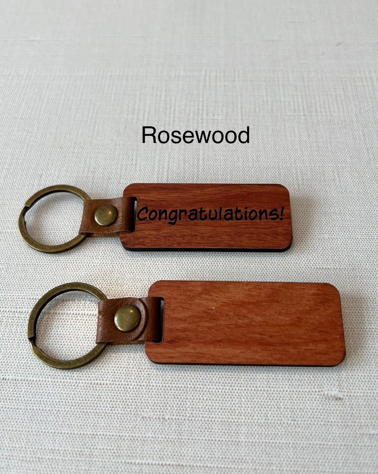 Walnut, Cherry, Bamboo, and Rosewood Keychain Blanks