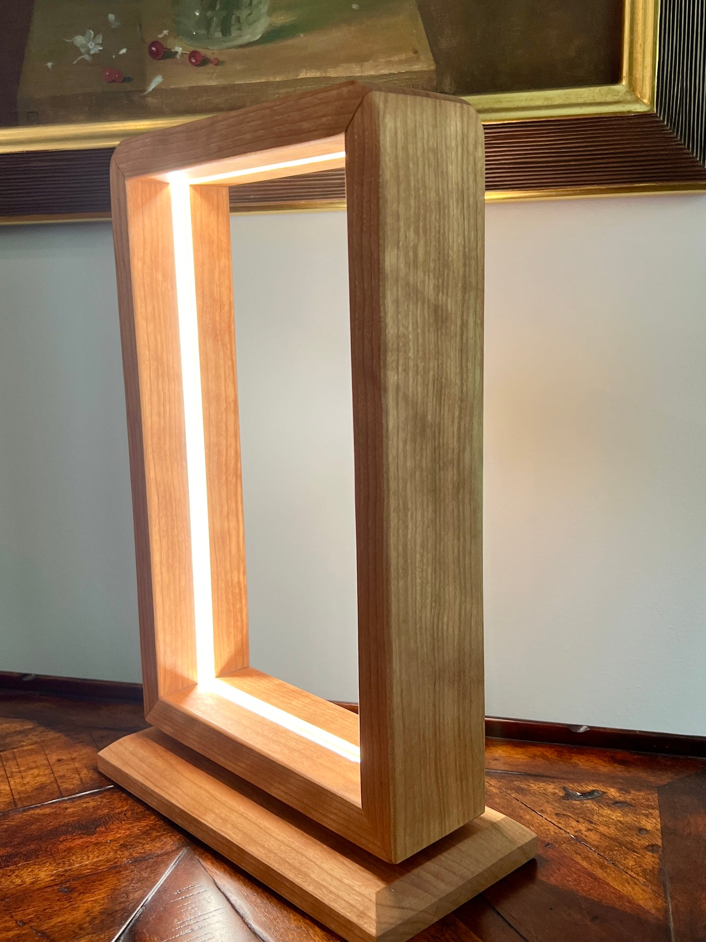 Handcrafted Solid Wood LED Ambient Light; Custom Designed Made in USA