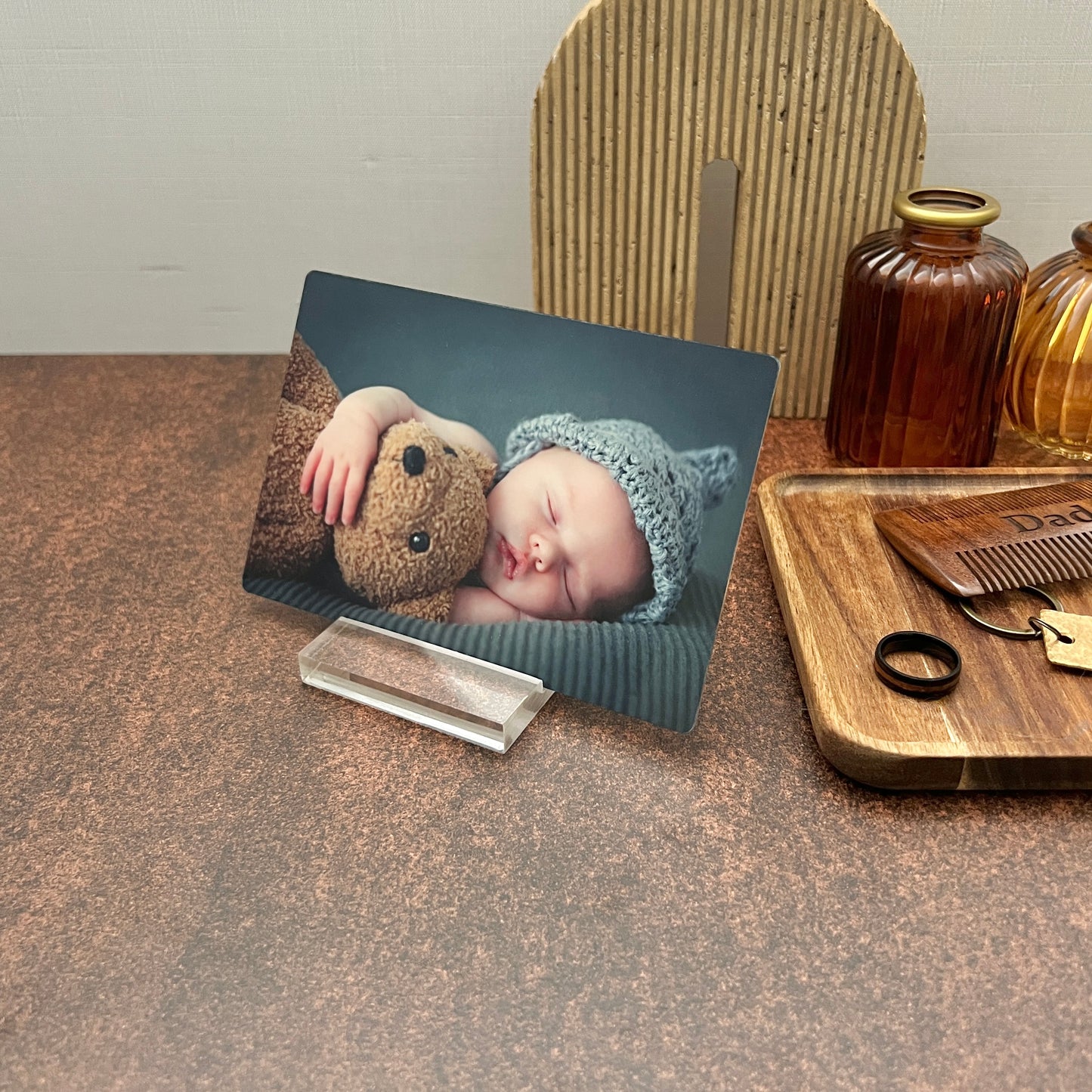 Custom 4x6 Metal Photo Plate with Display Stand