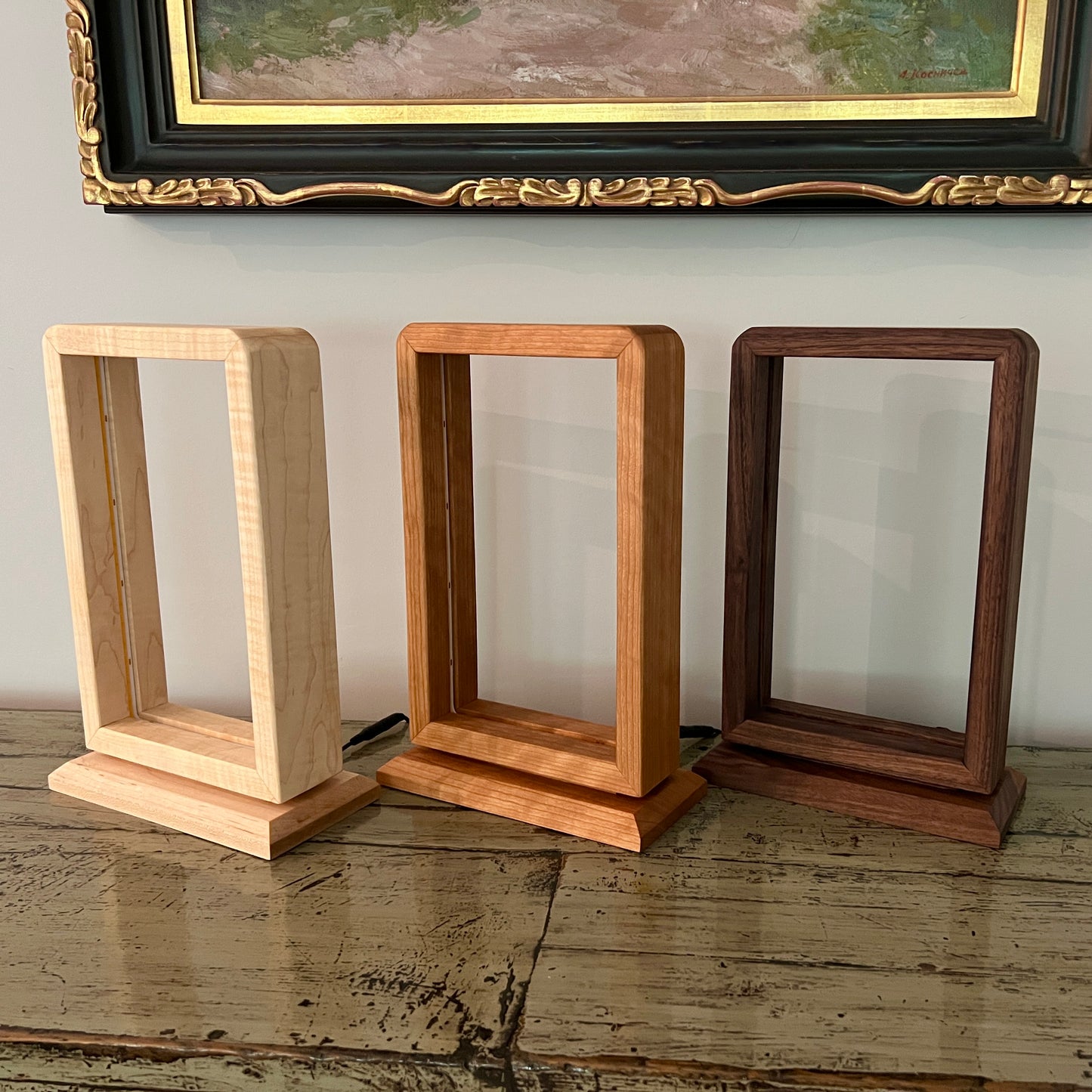 Handcrafted Solid Wood LED Ambient Light; Custom Designed Made in USA
