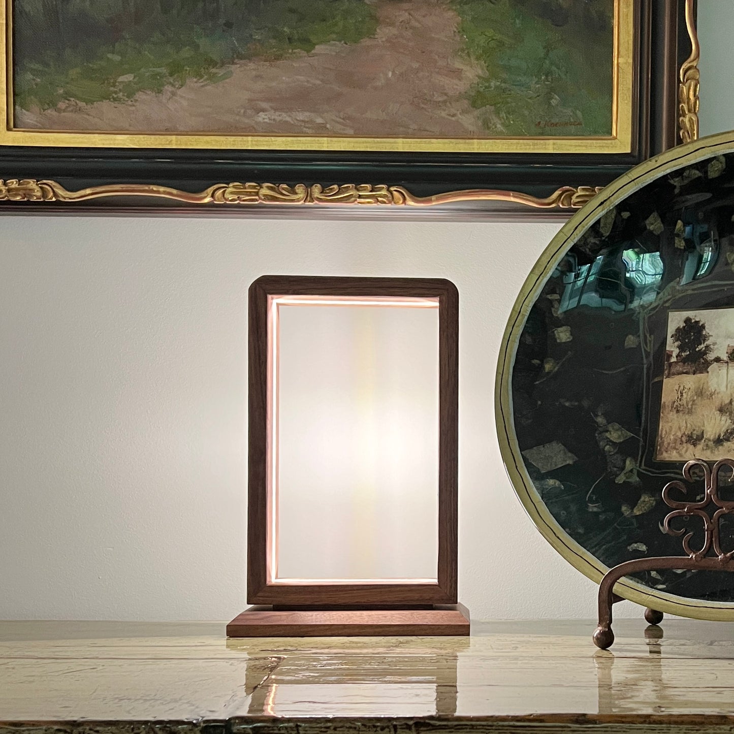 Handcrafted Solid Wood LED Ambient Light; Custom Designed Made in USA