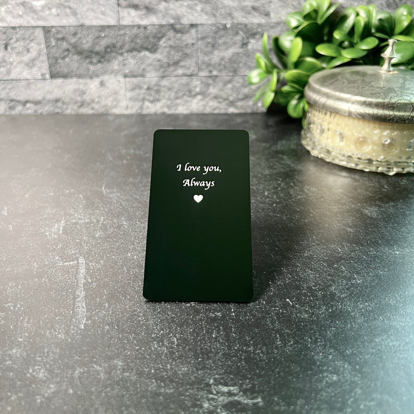 Intimate Photo Wallet Card – Custom Color Boudoir Keepsake for Him