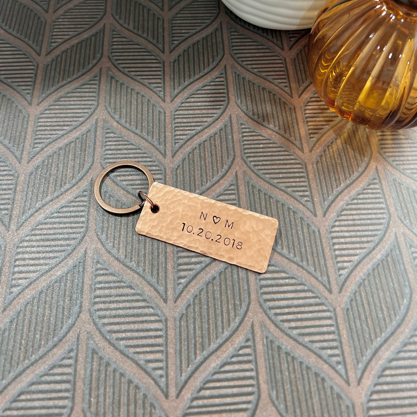Personalized Copper Keychain - Custom Stamped