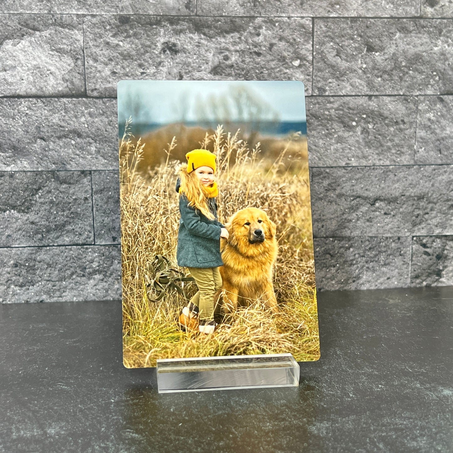 Metal Color Photo Card; 4"x6" Personalized Photo Plate