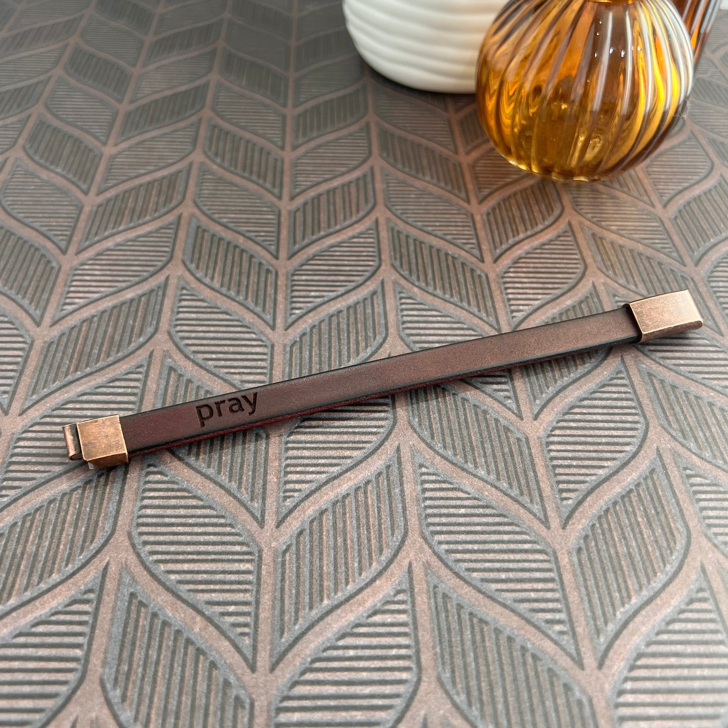 Custom Engraved Leather Bracelet - Personalized with Your Message